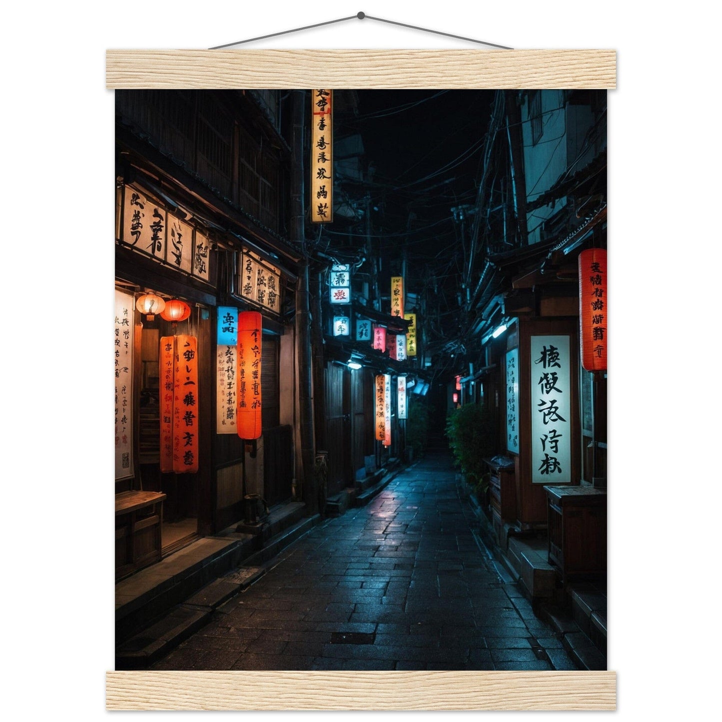 Premium Matte Paper Poster with Hanger - Minimalistische Kunstpräsentation mit Holzhänger Print Material Modern Masterpieces 27x35 cm / 11x14″ Natural wood wall hanger 