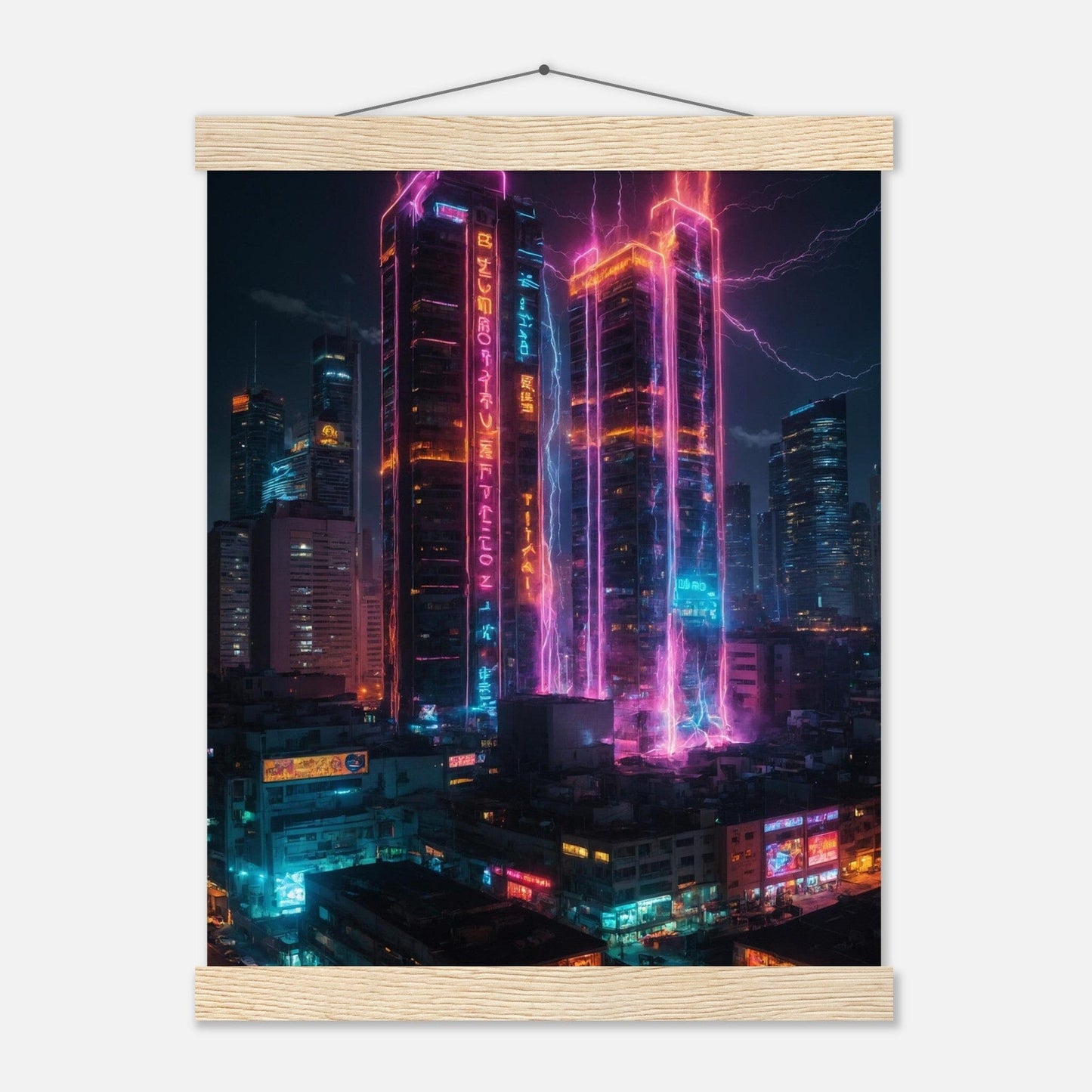 Premium Matte Paper Poster with Hanger - Minimalistische Kunstpräsentation mit Holzhänger Print Material Modern Masterpieces 27x35 cm / 11x14″ Natural wood wall hanger 