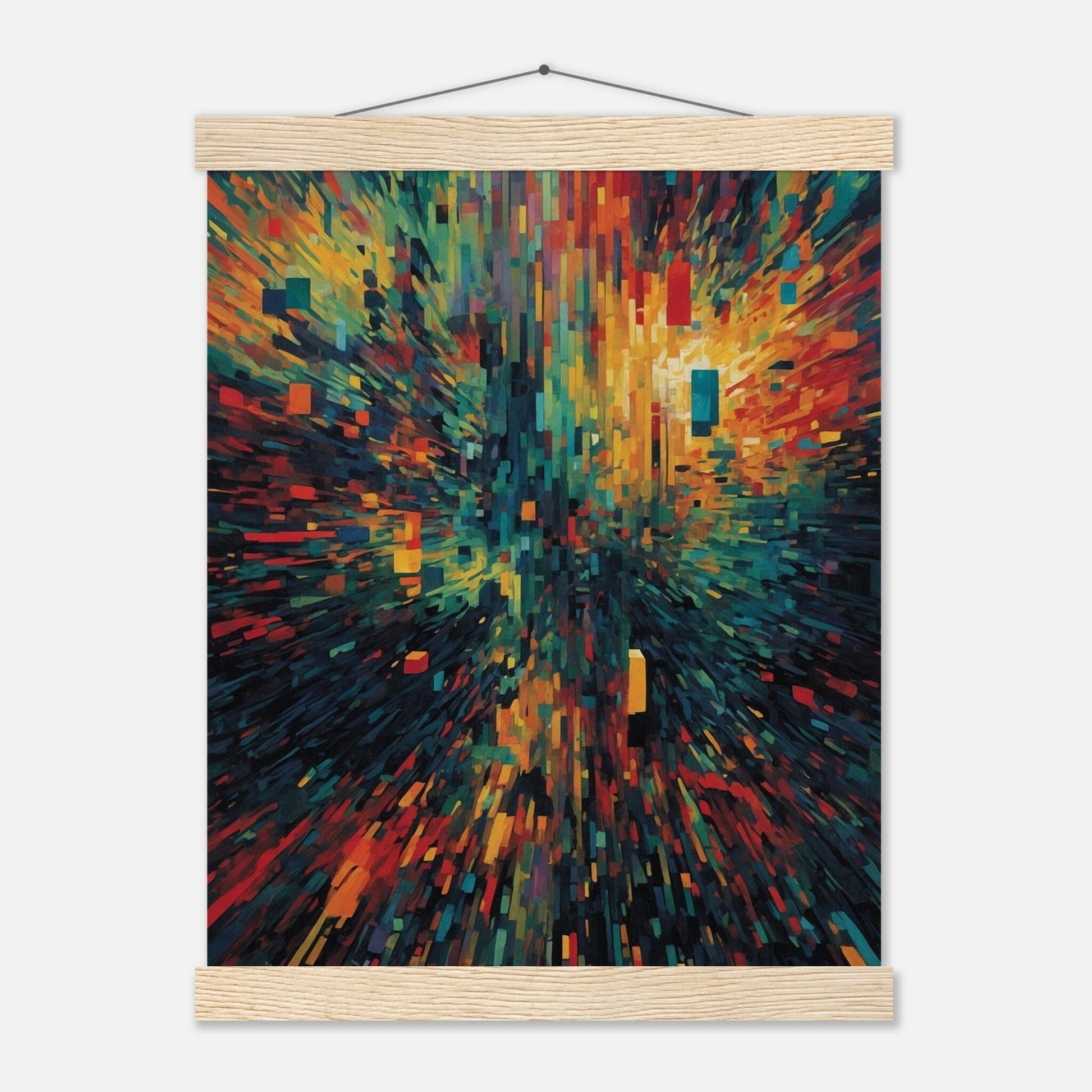 Premium Matte Paper Poster with Hanger - Minimalistische Kunstpräsentation mit Holzhänger Print Material Modern Masterpieces 27x35 cm / 11x14″ Natural wood wall hanger 