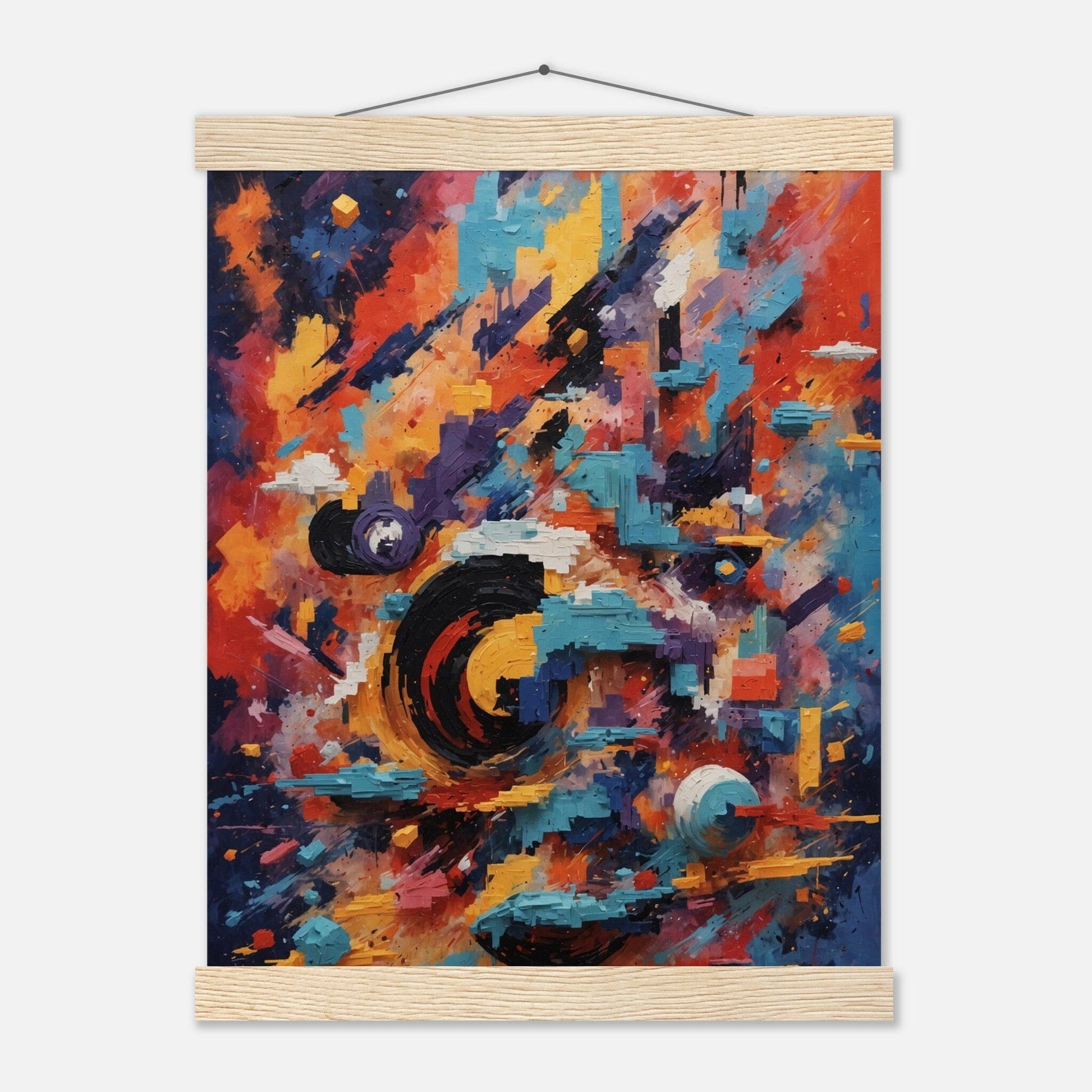 Premium Matte Paper Poster with Hanger - Minimalistische Kunstpräsentation mit Holzhänger Print Material Modern Masterpieces 27x35 cm / 11x14″ Natural wood wall hanger 