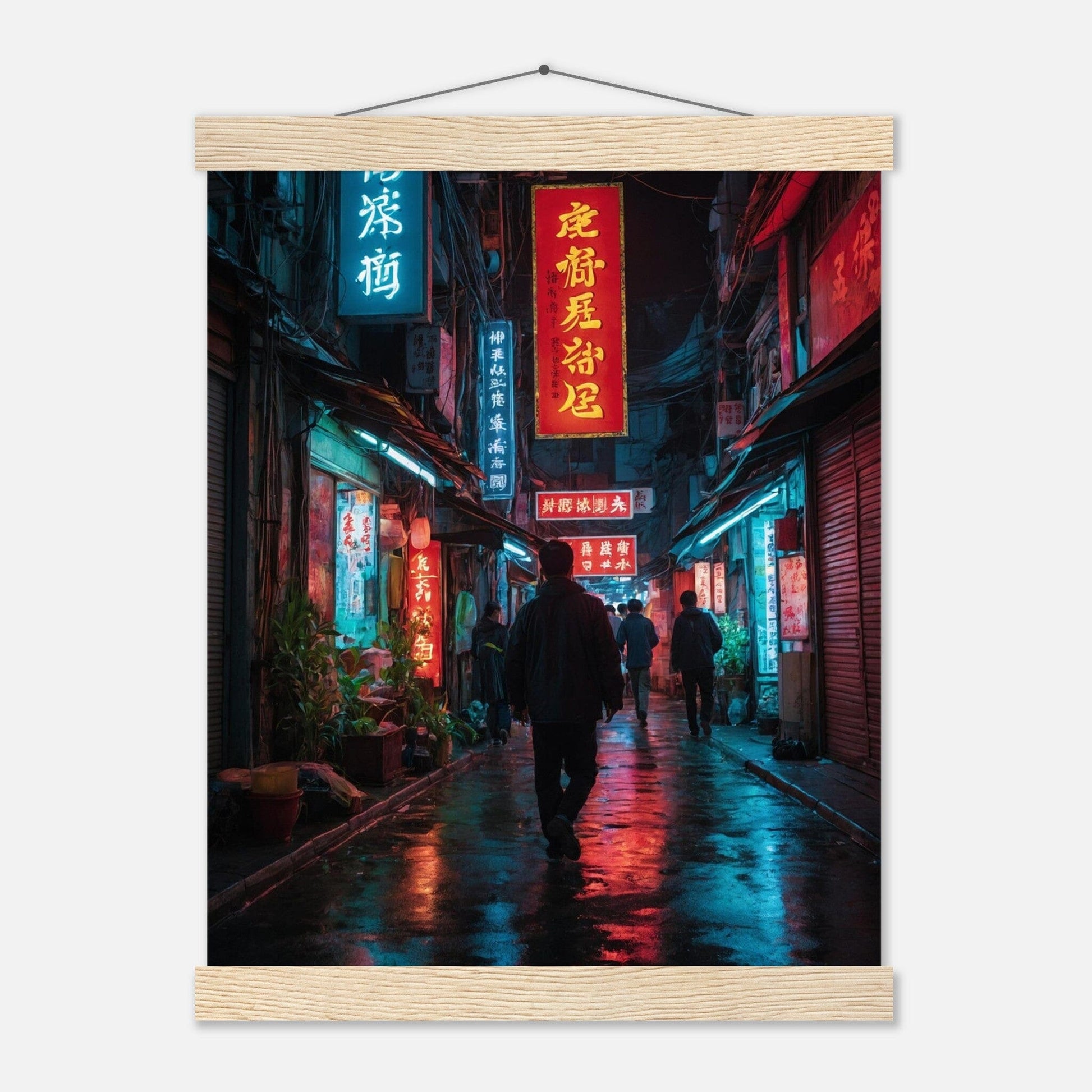 Premium Matte Paper Poster with Hanger - Minimalistische Kunstpräsentation mit Holzhänger Print Material Modern Masterpieces 27x35 cm / 11x14″ Natural wood wall hanger 