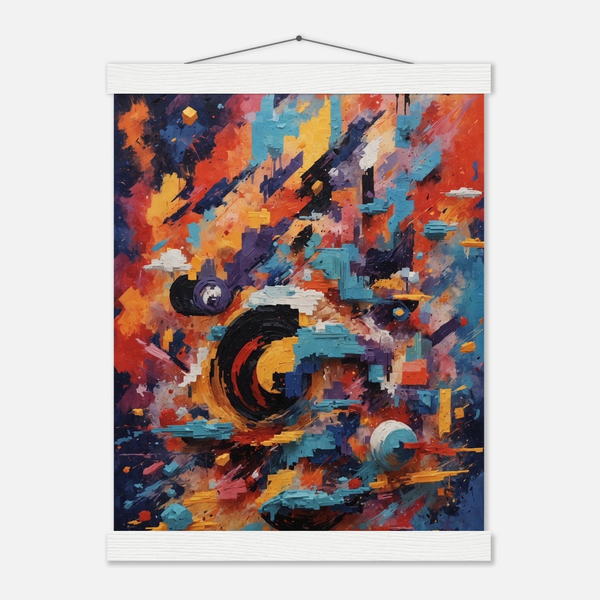 Premium Matte Paper Poster with Hanger - Minimalistische Kunstpräsentation mit Holzhänger Print Material Modern Masterpieces 27x35 cm / 11x14″ White wall hanger 
