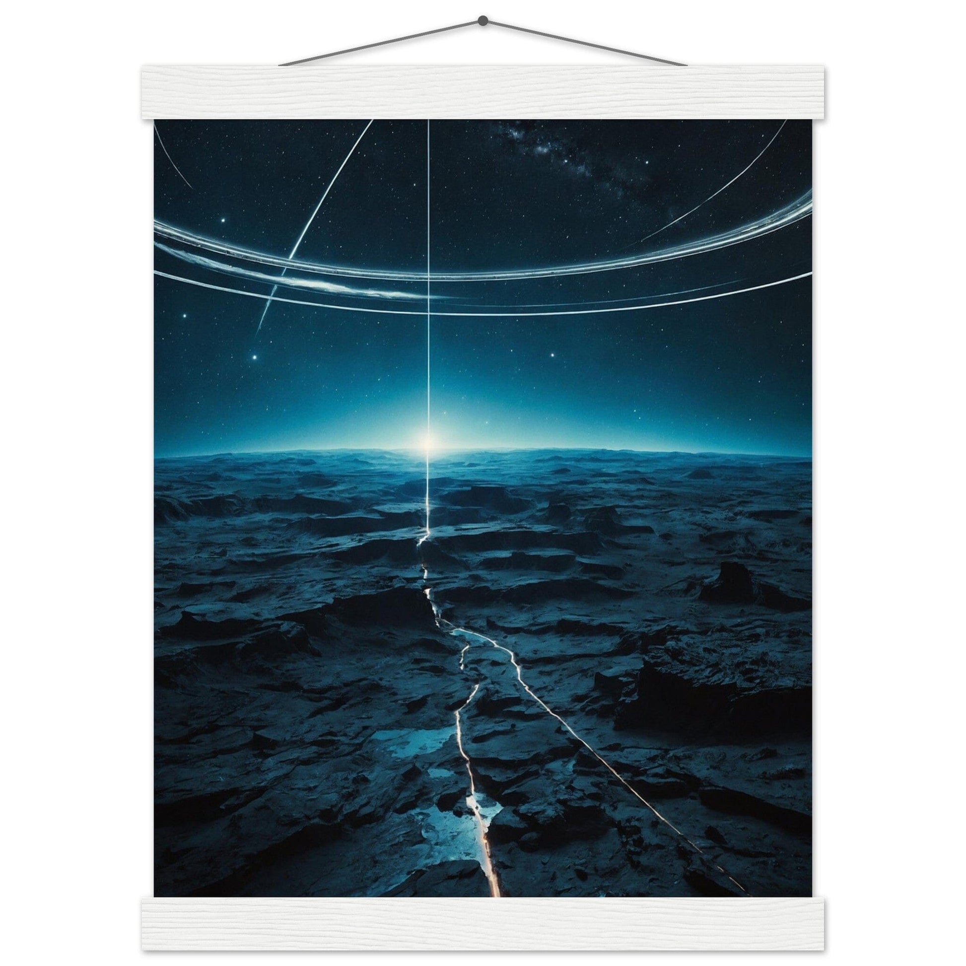 Premium Matte Paper Poster with Hanger - Minimalistische Kunstpräsentation mit Holzhänger Print Material Modern Masterpieces 27x35 cm / 11x14″ White wall hanger 