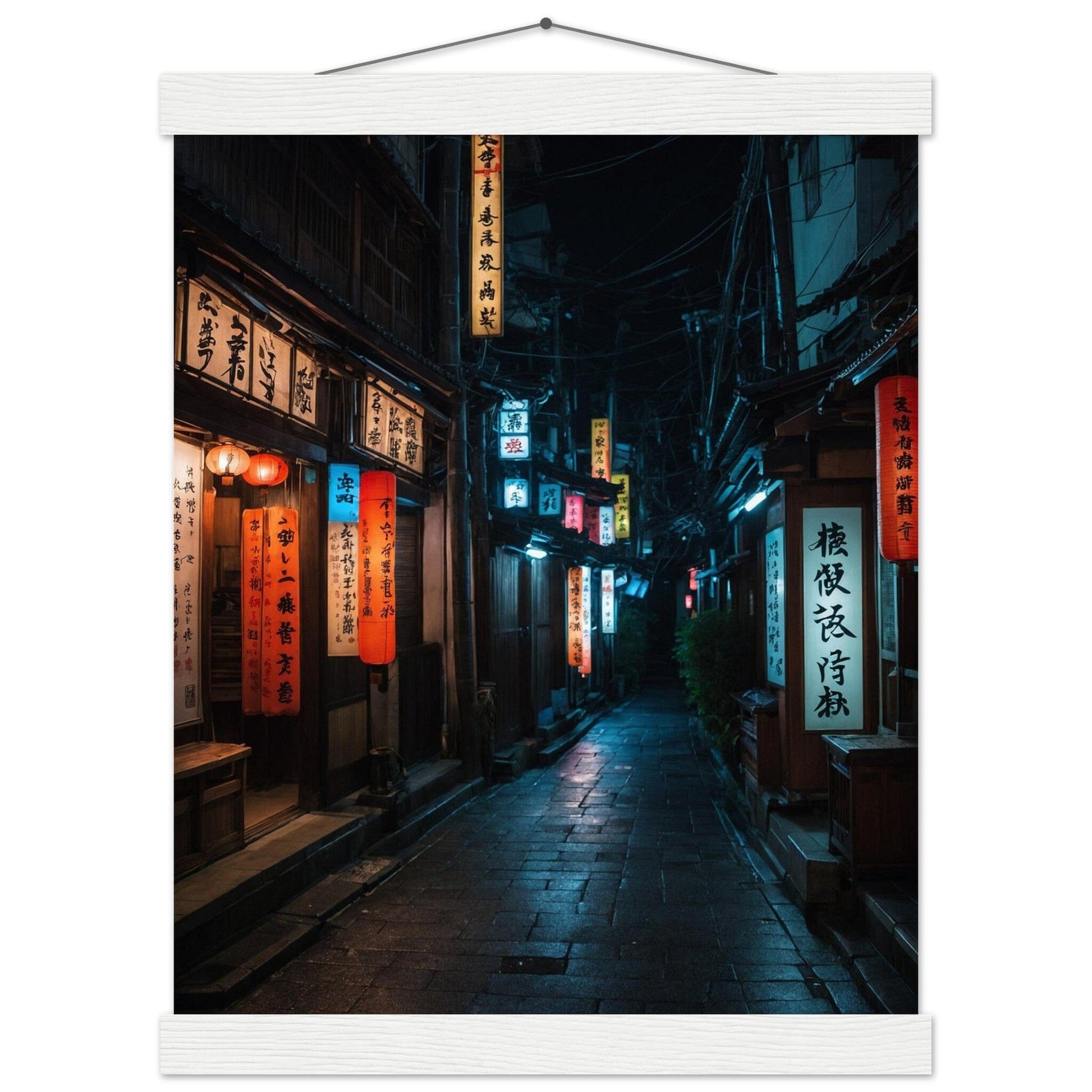 Premium Matte Paper Poster with Hanger - Minimalistische Kunstpräsentation mit Holzhänger Print Material Modern Masterpieces 27x35 cm / 11x14″ White wall hanger 