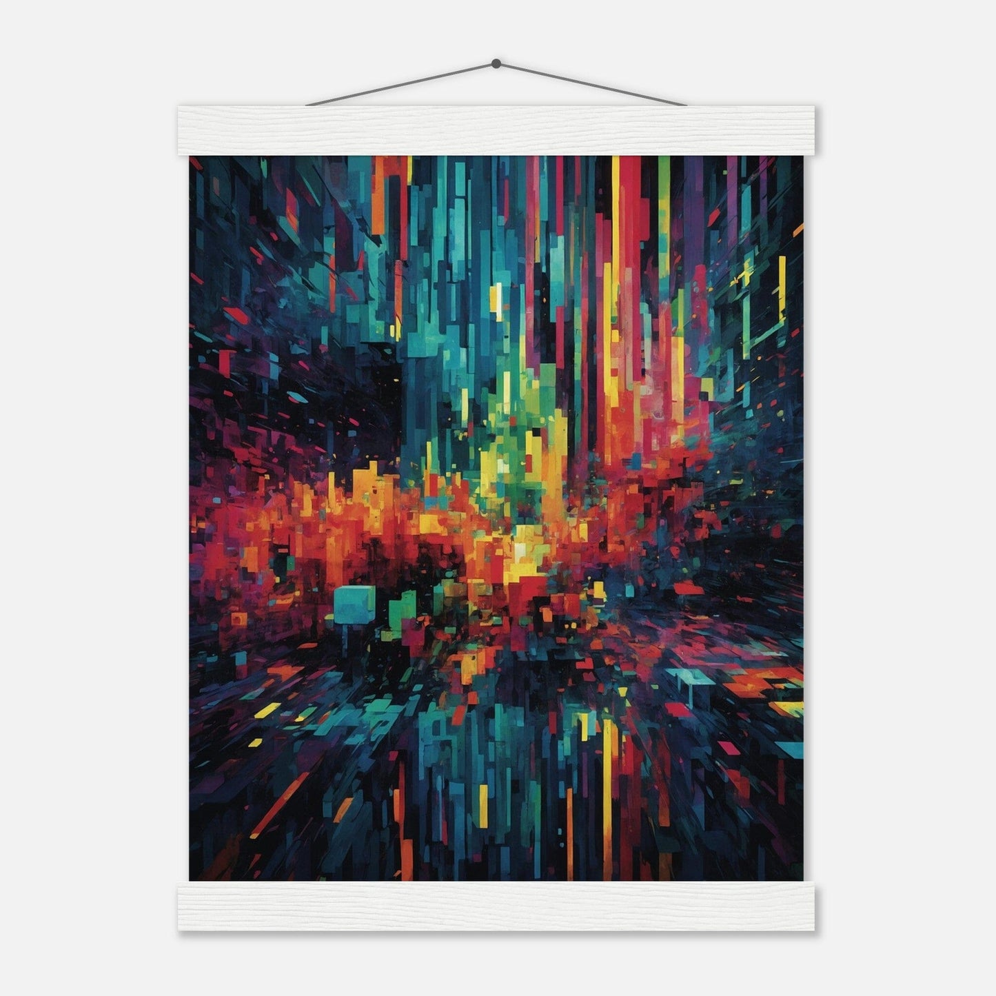 Premium Matte Paper Poster with Hanger - Minimalistische Kunstpräsentation mit Holzhänger Print Material Modern Masterpieces 27x35 cm / 11x14″ White wall hanger 