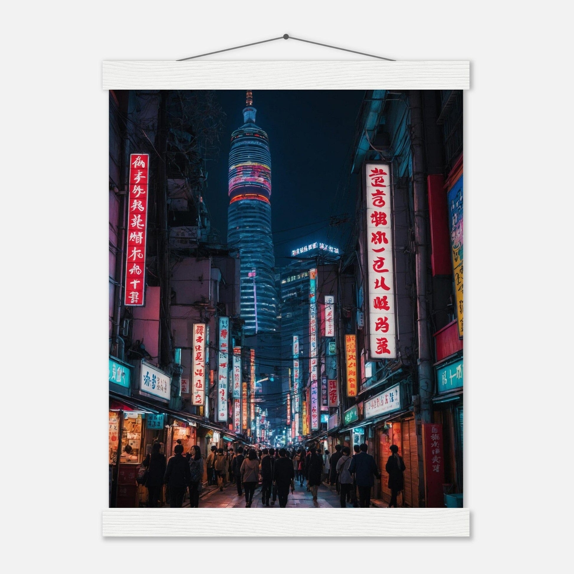 Premium Matte Paper Poster with Hanger - Minimalistische Kunstpräsentation mit Holzhänger Print Material Modern Masterpieces 27x35 cm / 11x14″ White wall hanger 