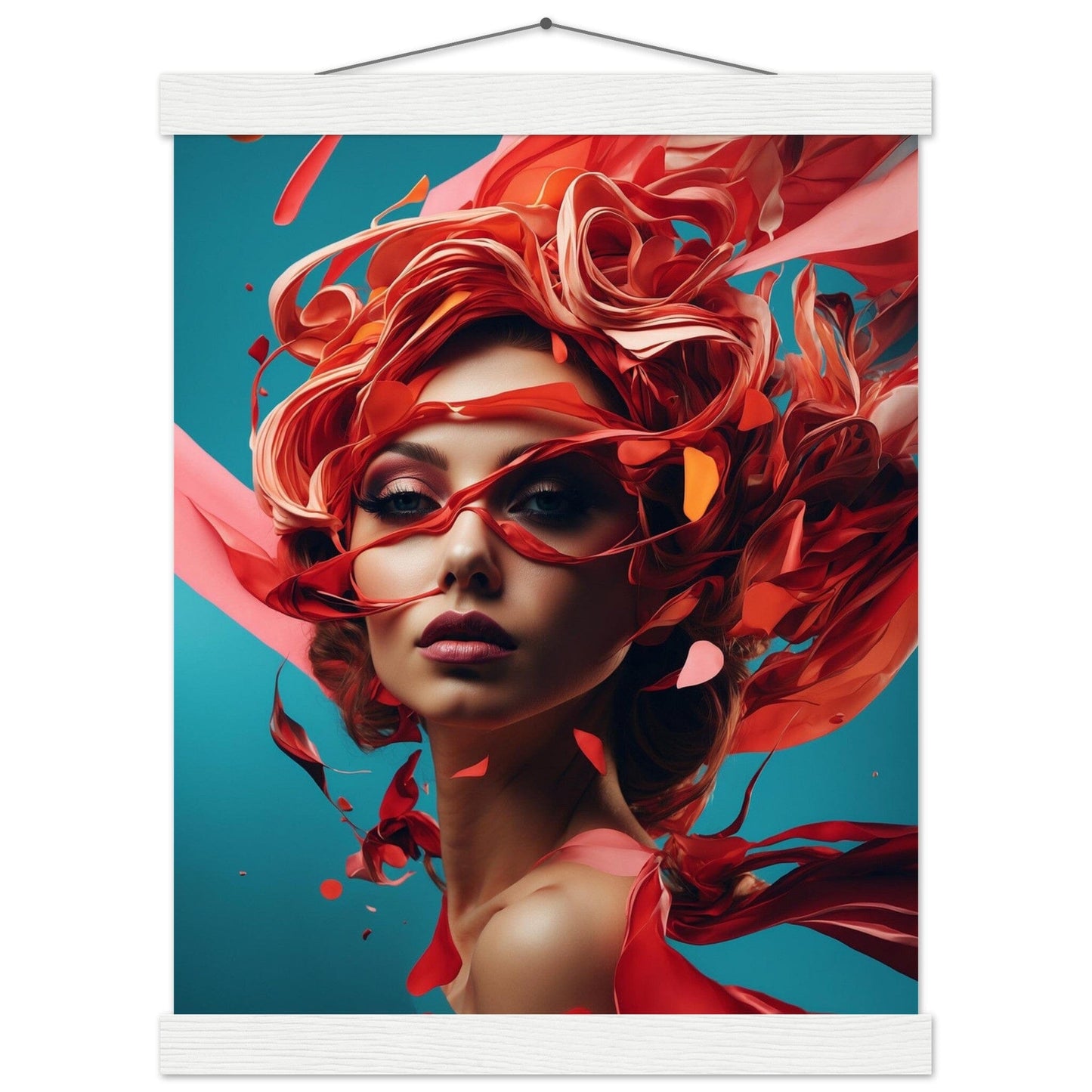 Premium Matte Paper Poster with Hanger - Minimalistische Kunstpräsentation mit Holzhänger Print Material Modern Masterpieces 27x35 cm / 11x14″ White wall hanger 