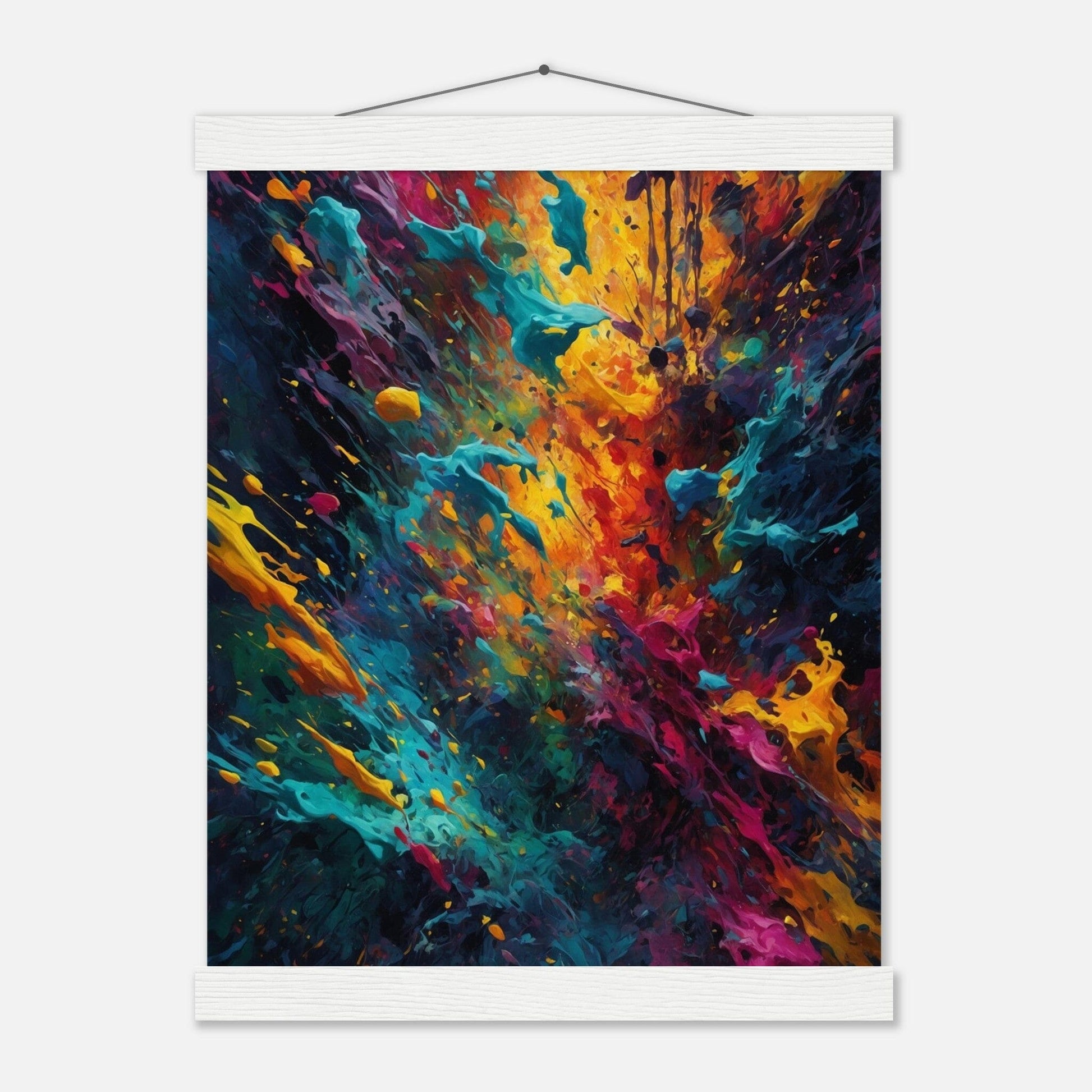 Premium Matte Paper Poster with Hanger - Minimalistische Kunstpräsentation mit Holzhänger Print Material Modern Masterpieces 27x35 cm / 11x14″ White wall hanger 