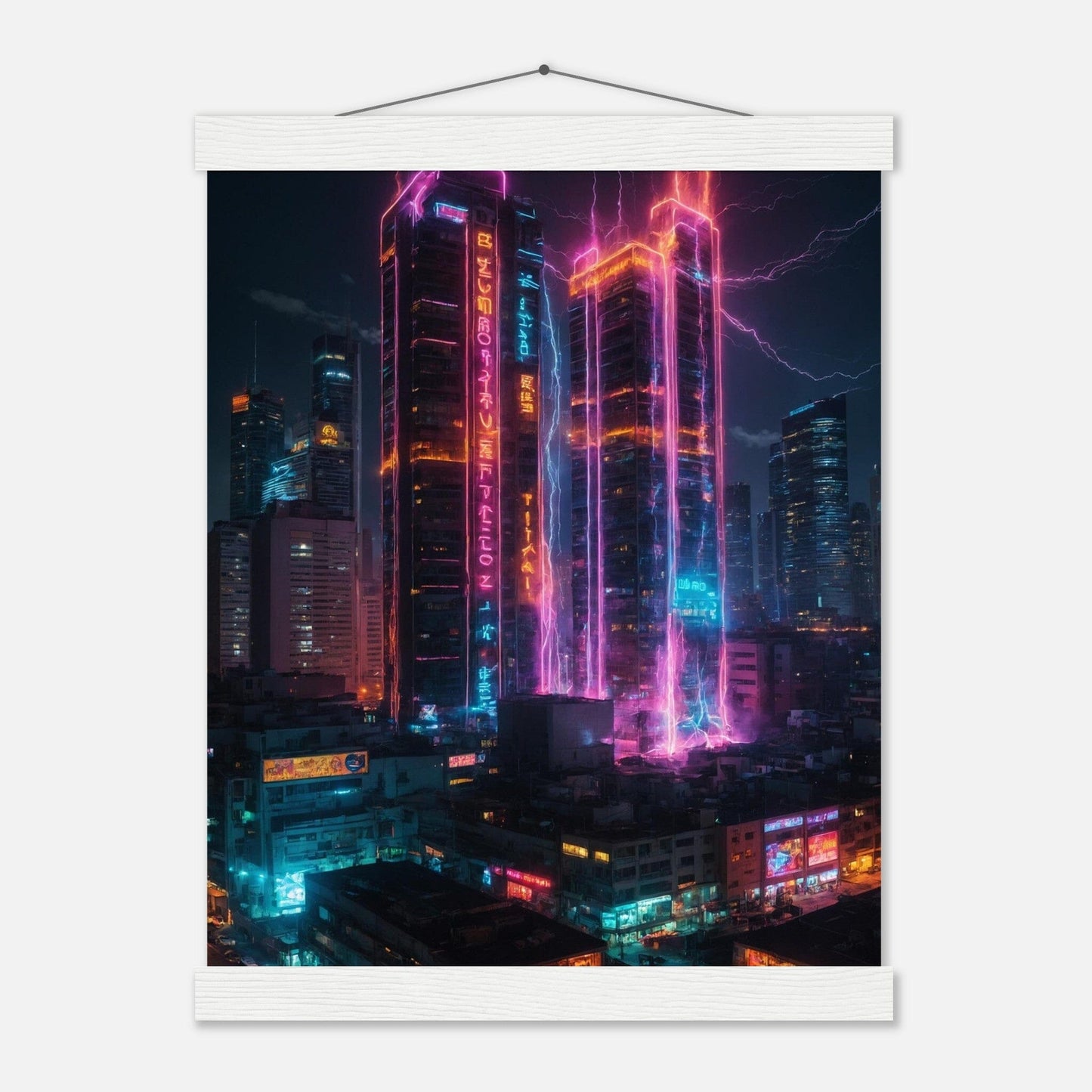 Premium Matte Paper Poster with Hanger - Minimalistische Kunstpräsentation mit Holzhänger Print Material Modern Masterpieces 27x35 cm / 11x14″ White wall hanger 