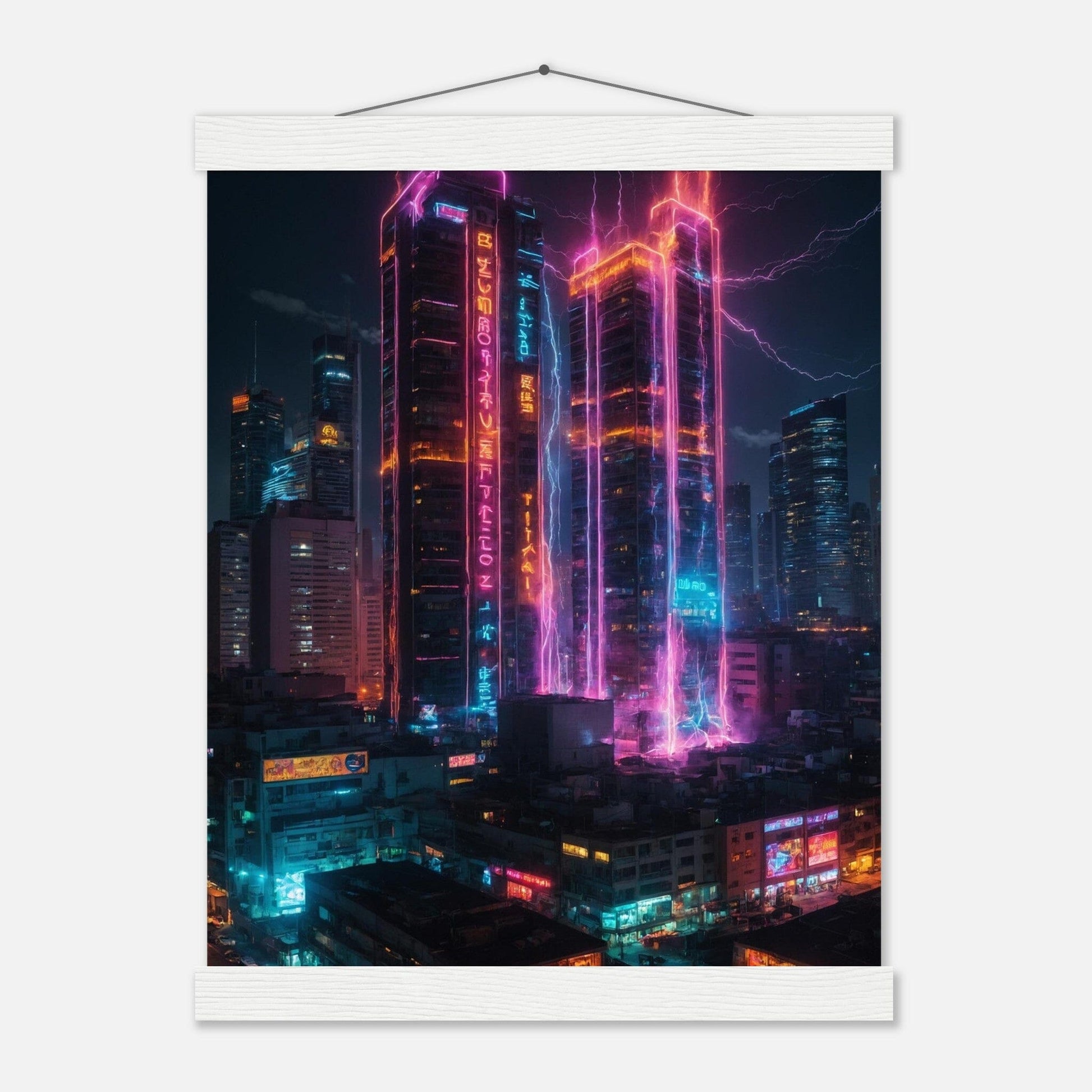 Premium Matte Paper Poster with Hanger - Minimalistische Kunstpräsentation mit Holzhänger Print Material Modern Masterpieces 27x35 cm / 11x14″ White wall hanger 