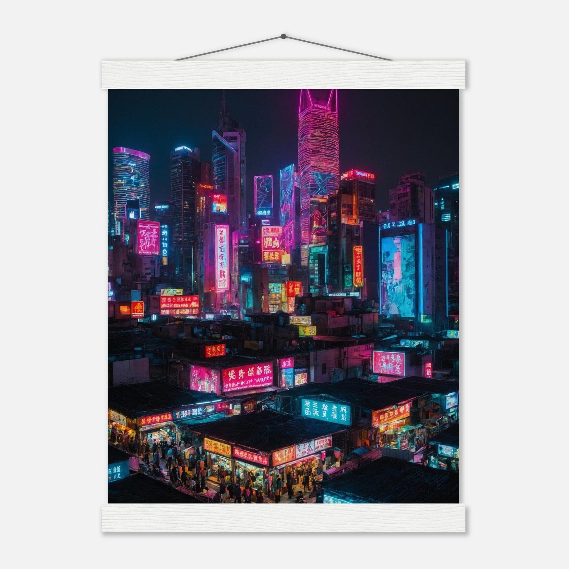 Premium Matte Paper Poster with Hanger - Minimalistische Kunstpräsentation mit Holzhänger Print Material Modern Masterpieces 27x35 cm / 11x14″ White wall hanger 