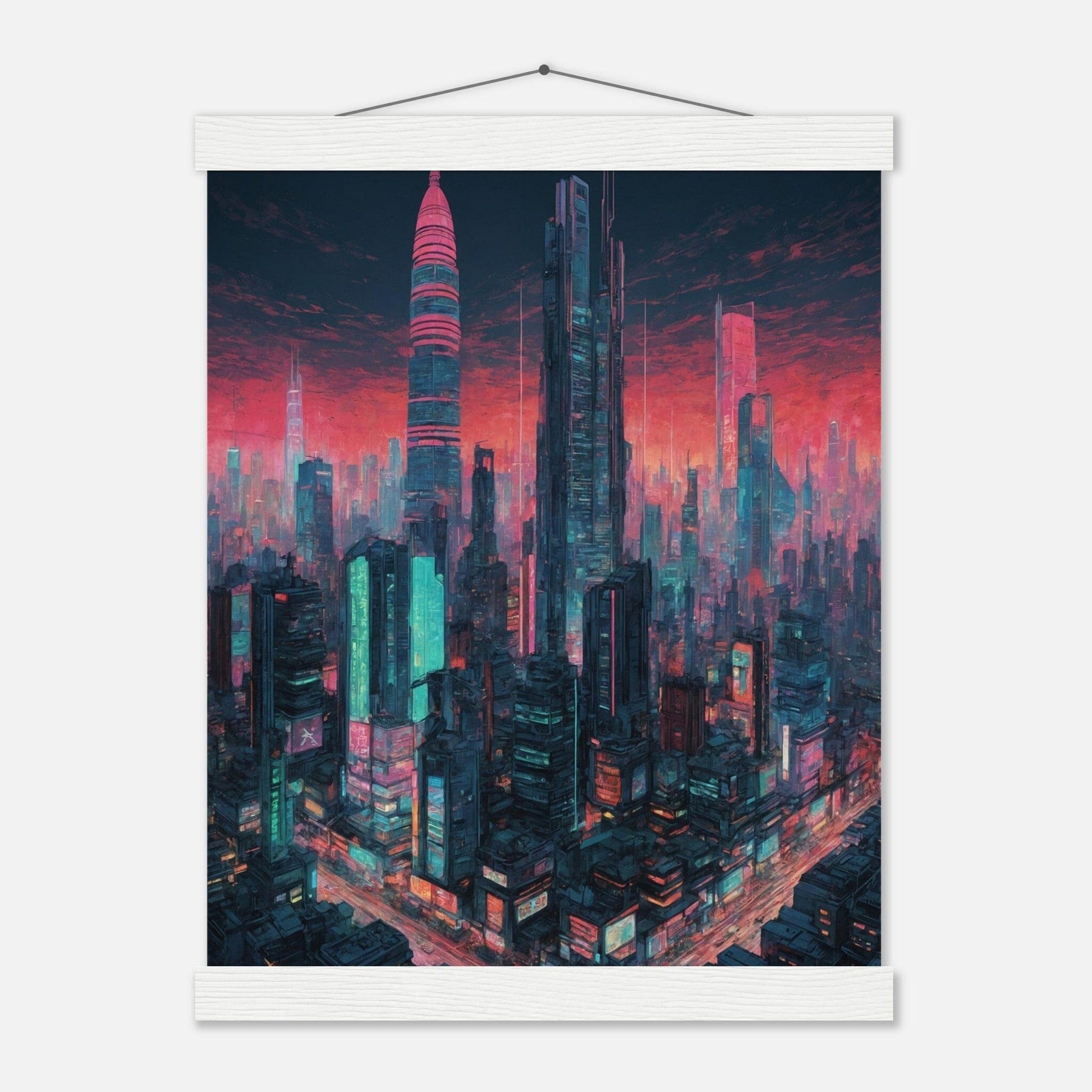 Premium Matte Paper Poster with Hanger - Minimalistische Kunstpräsentation mit Holzhänger Print Material Modern Masterpieces 27x35 cm / 11x14″ White wall hanger 