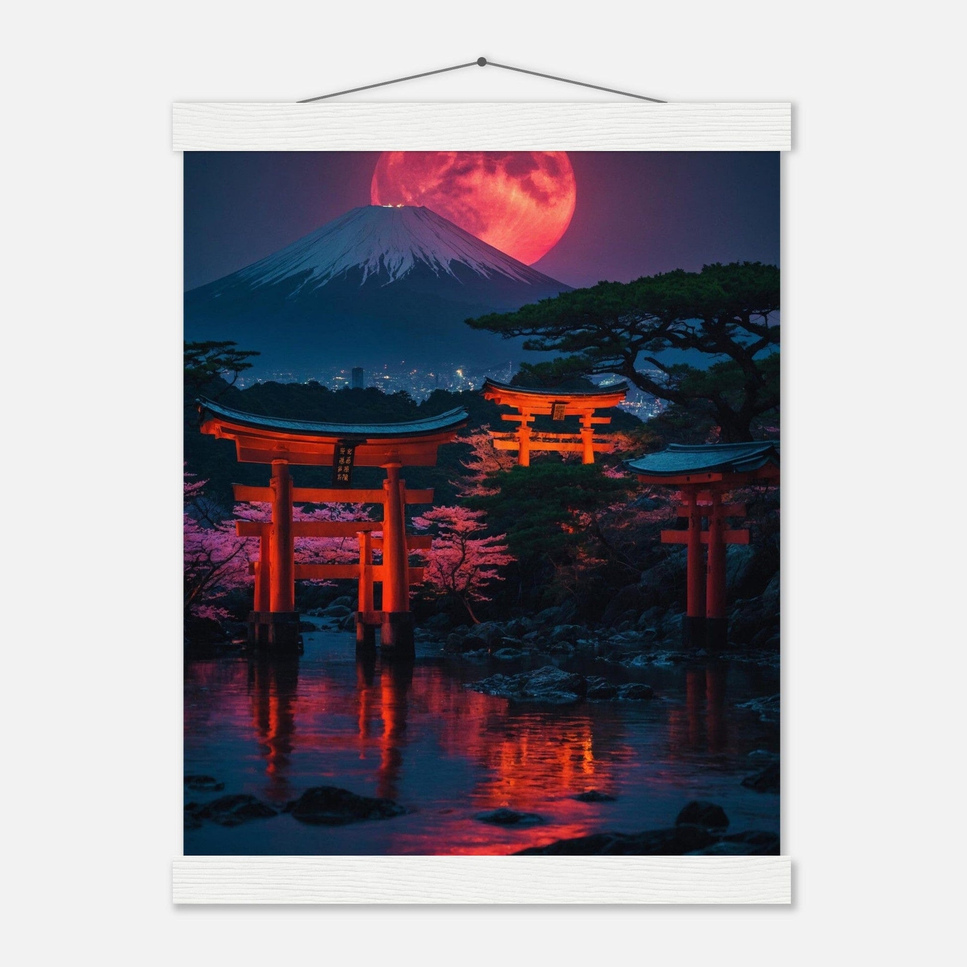 Premium Matte Paper Poster with Hanger - Minimalistische Kunstpräsentation mit Holzhänger Print Material Modern Masterpieces 27x35 cm / 11x14″ White wall hanger 