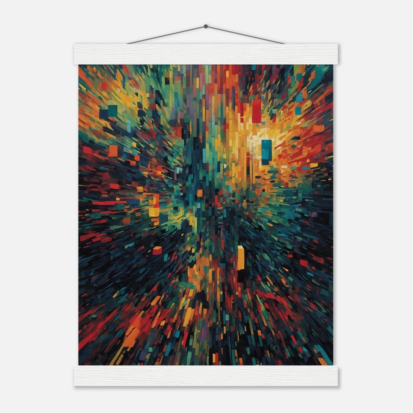 Premium Matte Paper Poster with Hanger - Minimalistische Kunstpräsentation mit Holzhänger Print Material Modern Masterpieces 27x35 cm / 11x14″ White wall hanger 