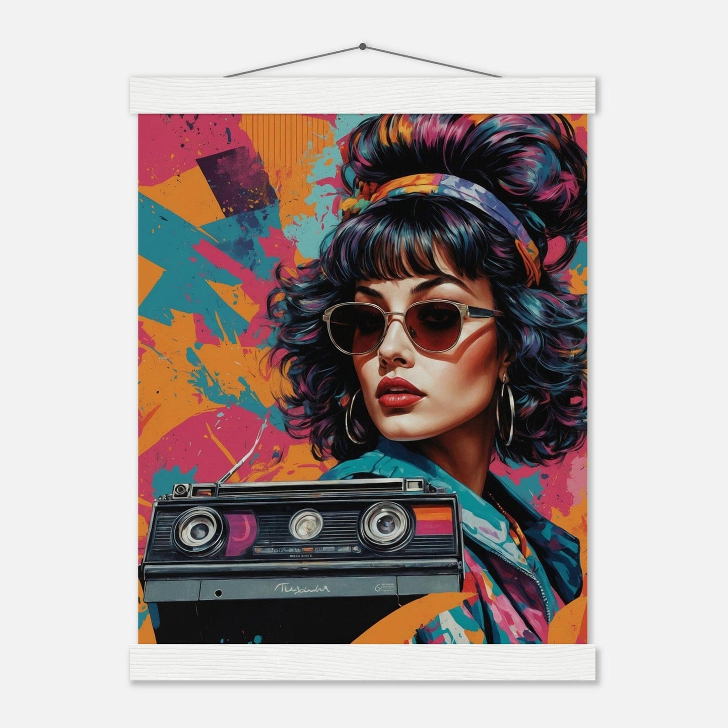 Premium Matte Paper Poster with Hanger - Minimalistische Kunstpräsentation mit Holzhänger Print Material Modern Masterpieces 27x35 cm / 11x14″ White wall hanger 