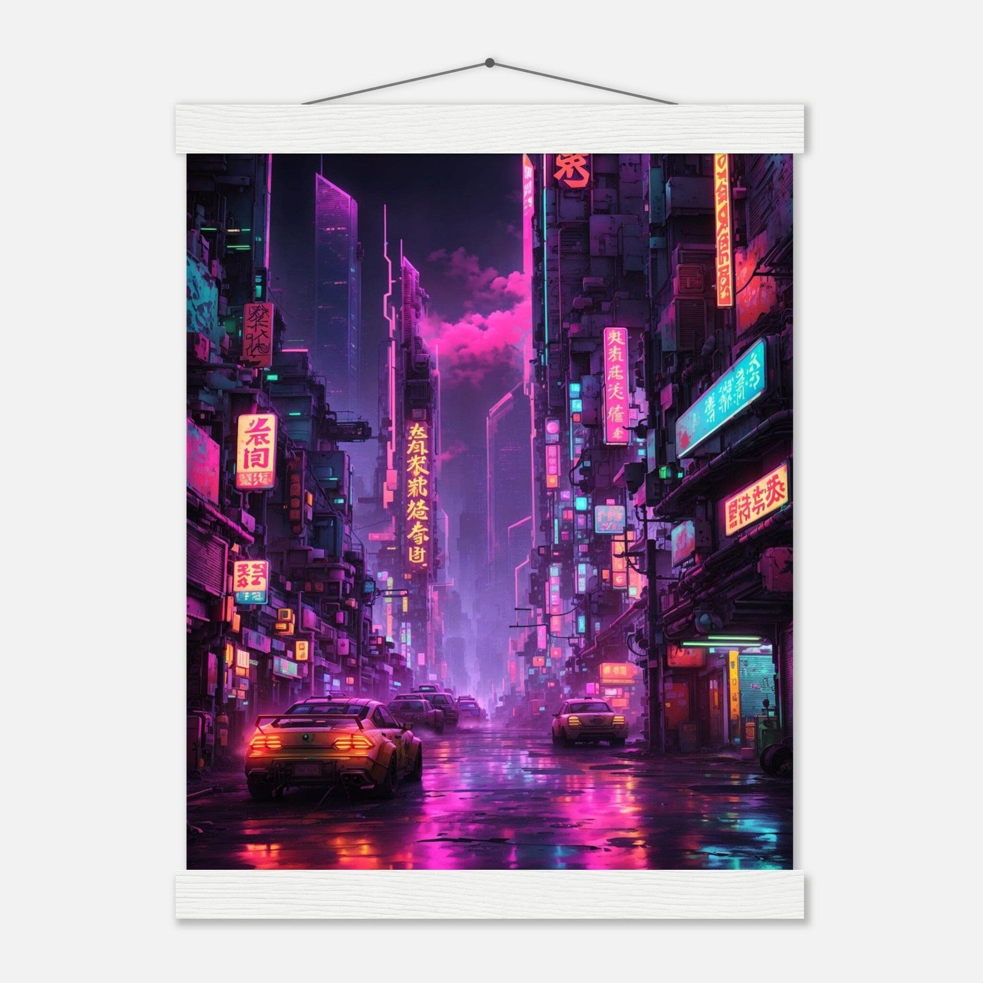Premium Matte Paper Poster with Hanger - Minimalistische Kunstpräsentation mit Holzhänger Print Material Modern Masterpieces 27x35 cm / 11x14″ White wall hanger 