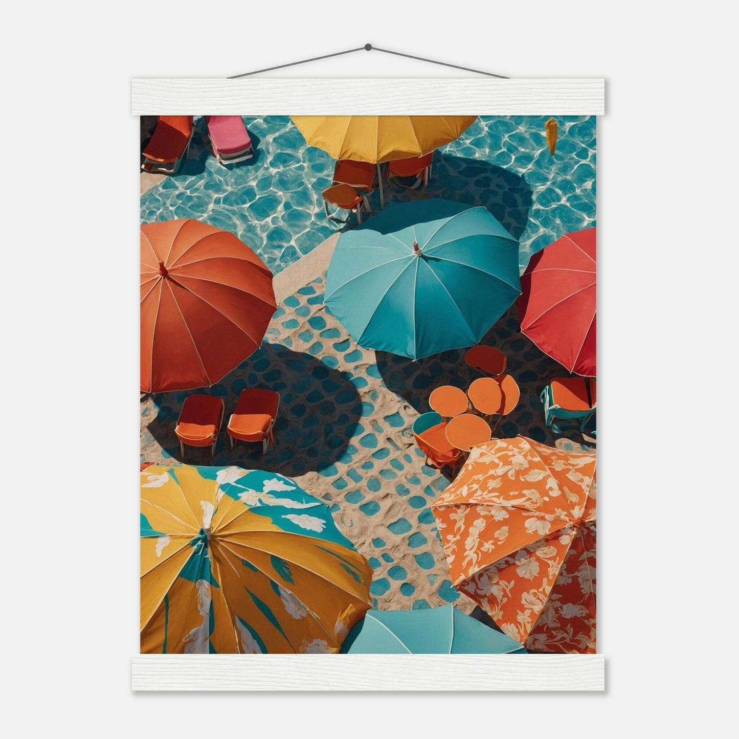 Premium Matte Paper Poster with Hanger - Minimalistische Kunstpräsentation mit Holzhänger Print Material Modern Masterpieces 27x35 cm / 11x14″ White wall hanger 