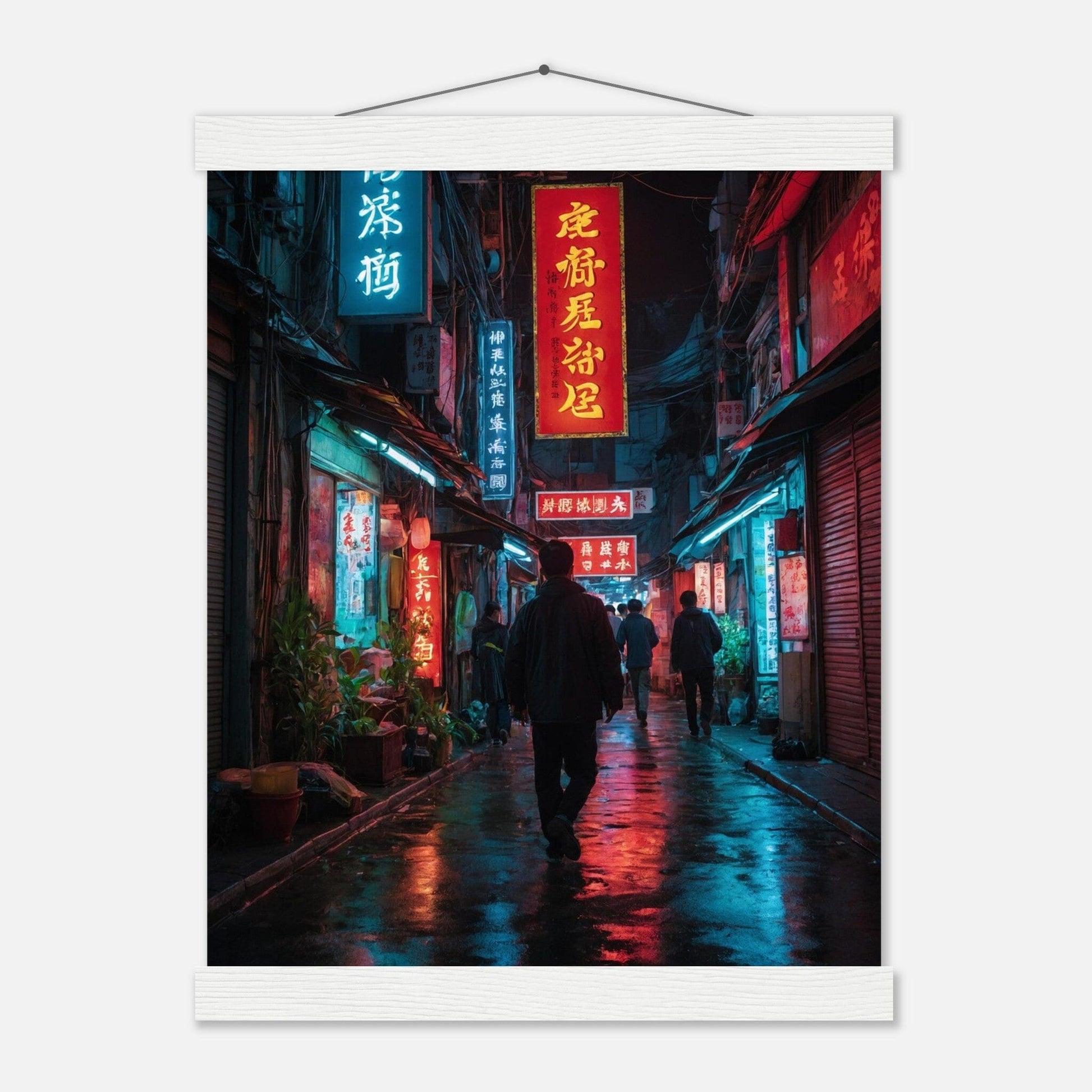 Premium Matte Paper Poster with Hanger - Minimalistische Kunstpräsentation mit Holzhänger Print Material Modern Masterpieces 27x35 cm / 11x14″ White wall hanger 