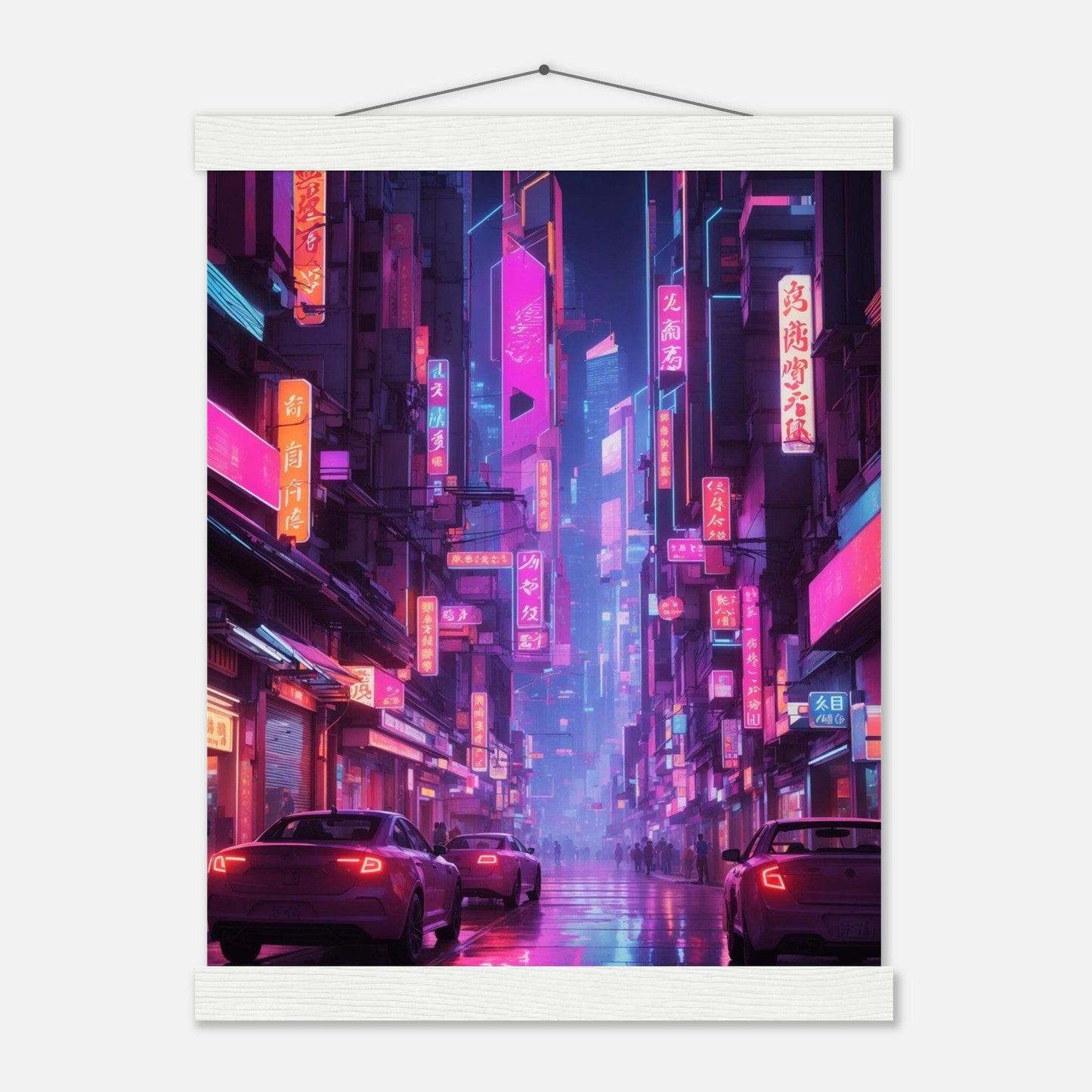 Premium Matte Paper Poster with Hanger - Minimalistische Kunstpräsentation mit Holzhänger Print Material Modern Masterpieces 27x35 cm / 11x14″ White wall hanger 