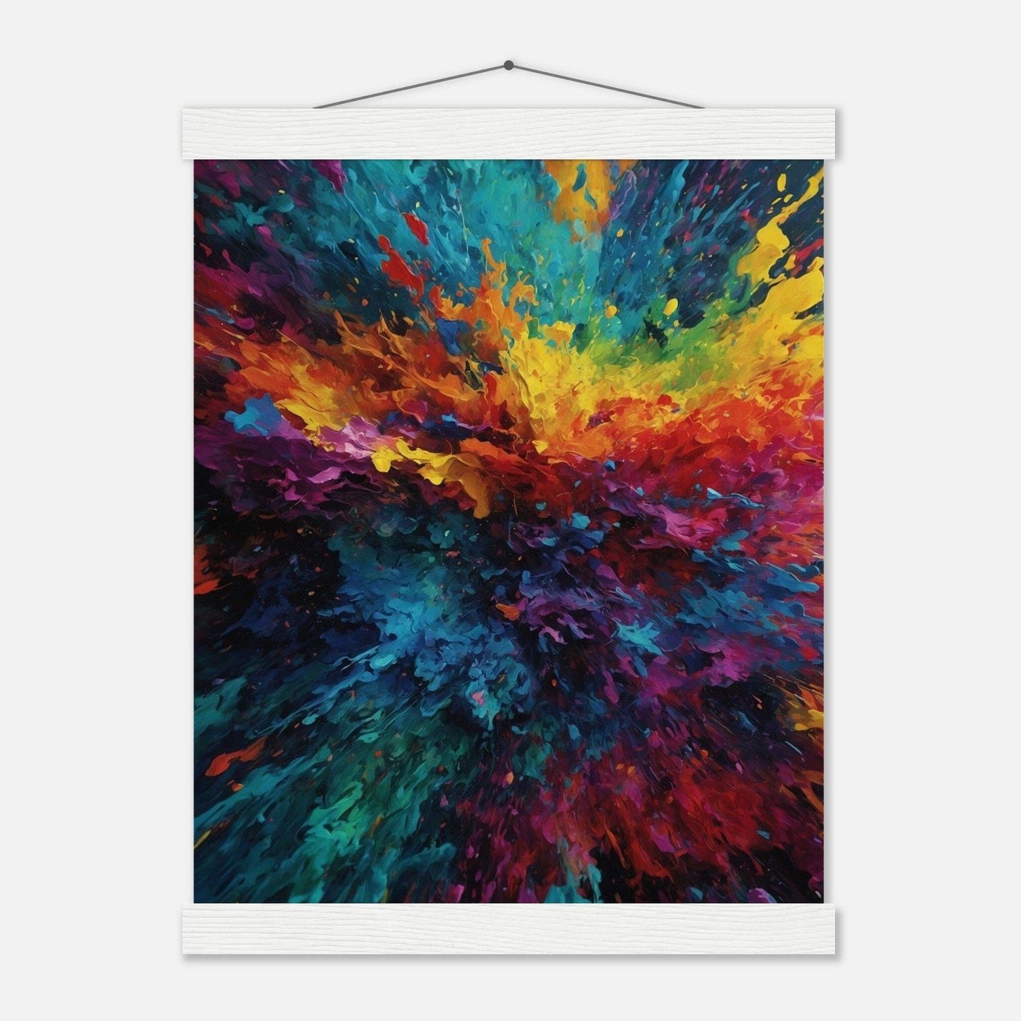 Premium Matte Paper Poster with Hanger - Minimalistische Kunstpräsentation mit Holzhänger Print Material Modern Masterpieces 27x35 cm / 11x14″ White wall hanger 