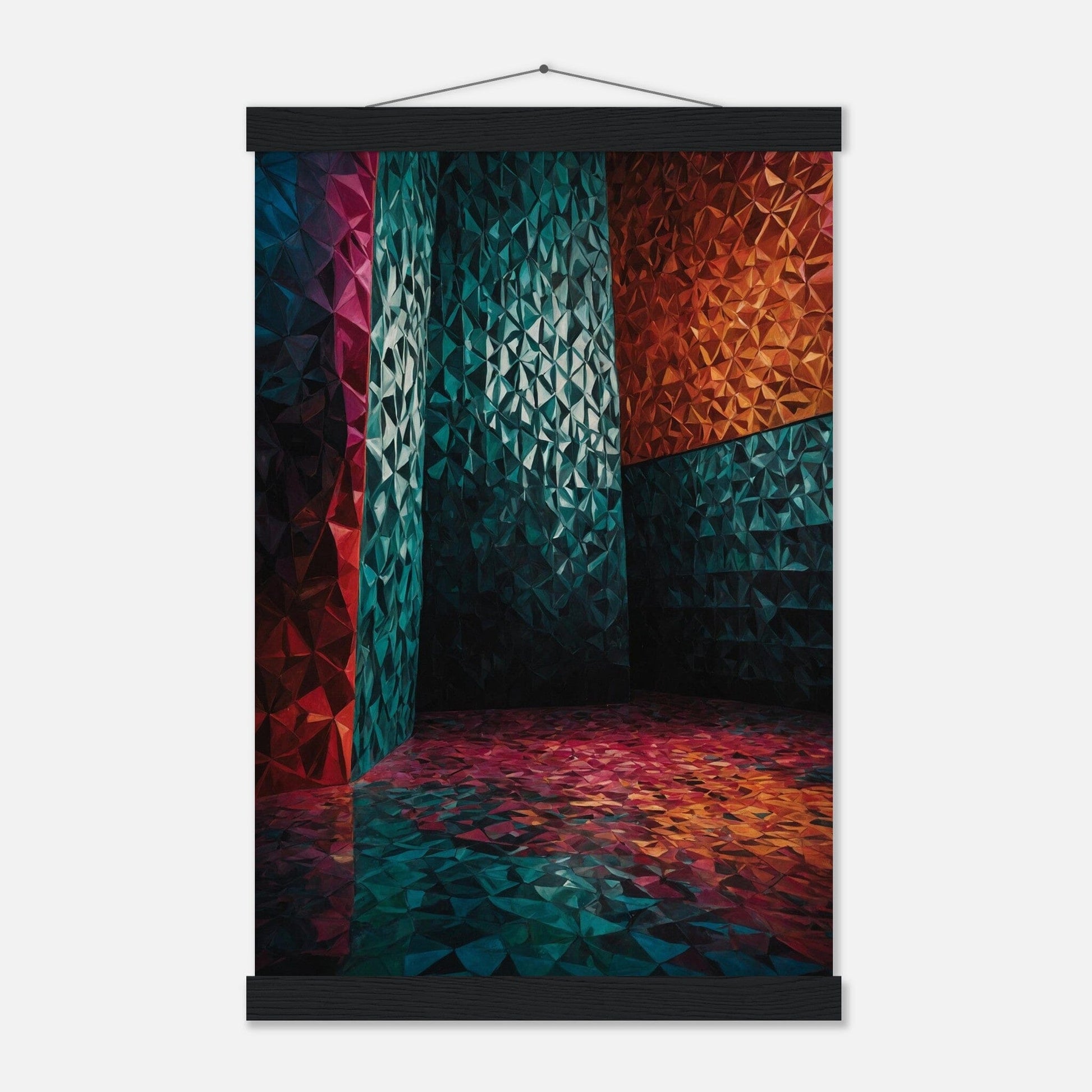 Premium Matte Paper Poster with Hanger - Minimalistische Kunstpräsentation mit Holzhänger Print Material Modern Masterpieces 28x43 cm / XL (11x17″) Black wall hanger 