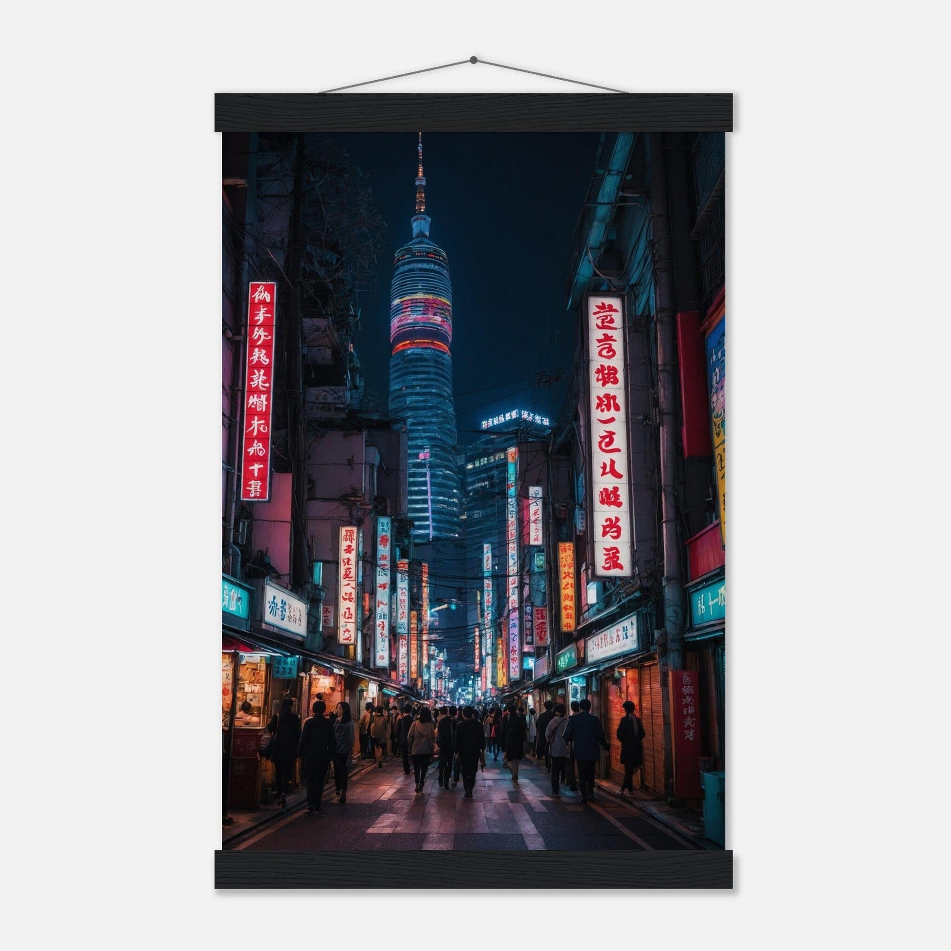 Premium Matte Paper Poster with Hanger - Minimalistische Kunstpräsentation mit Holzhänger Print Material Modern Masterpieces 28x43 cm / XL (11x17″) Black wall hanger 