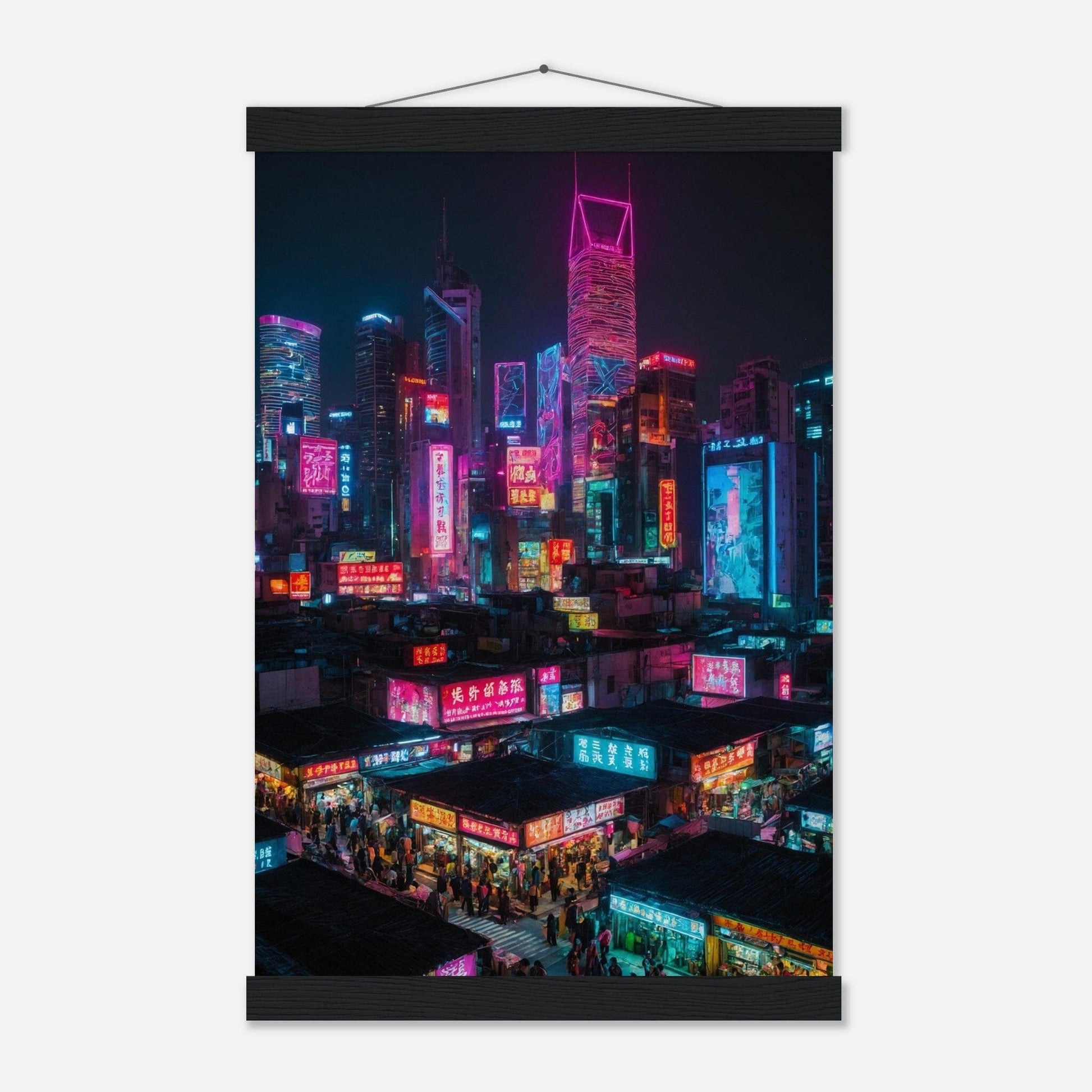 Premium Matte Paper Poster with Hanger - Minimalistische Kunstpräsentation mit Holzhänger Print Material Modern Masterpieces 28x43 cm / XL (11x17″) Black wall hanger 