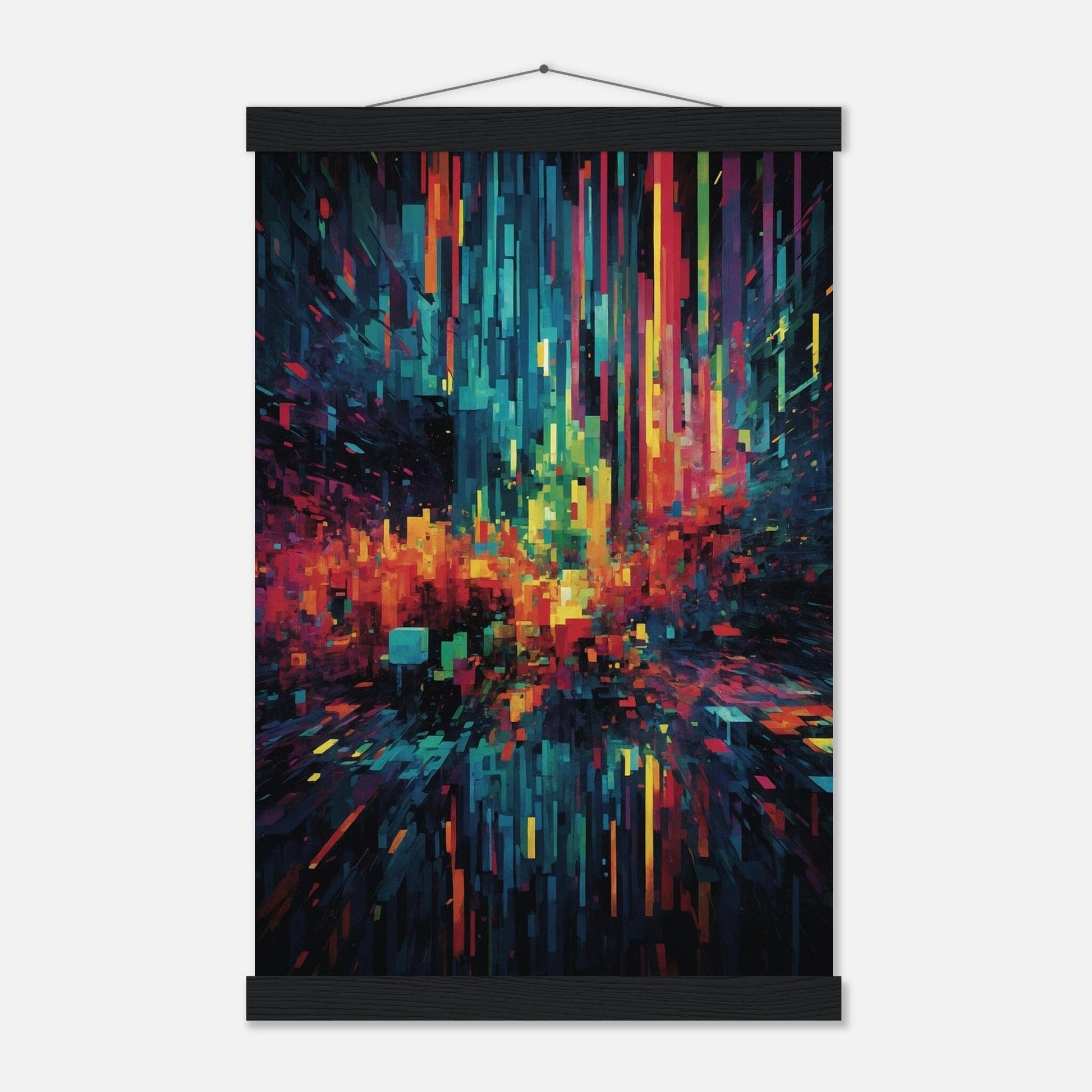 Premium Matte Paper Poster with Hanger - Minimalistische Kunstpräsentation mit Holzhänger Print Material Modern Masterpieces 28x43 cm / XL (11x17″) Black wall hanger 