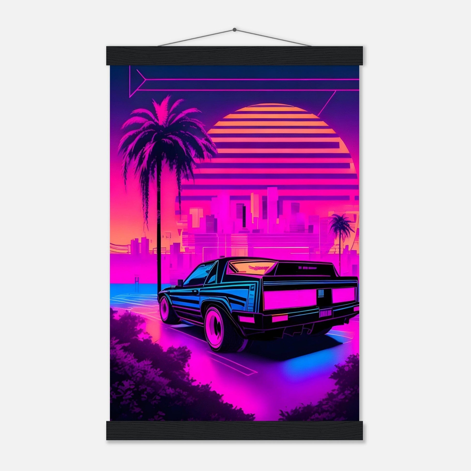 Premium Matte Paper Poster with Hanger - Minimalistische Kunstpräsentation mit Holzhänger Print Material Modern Masterpieces 28x43 cm / XL (11x17″) Black wall hanger 