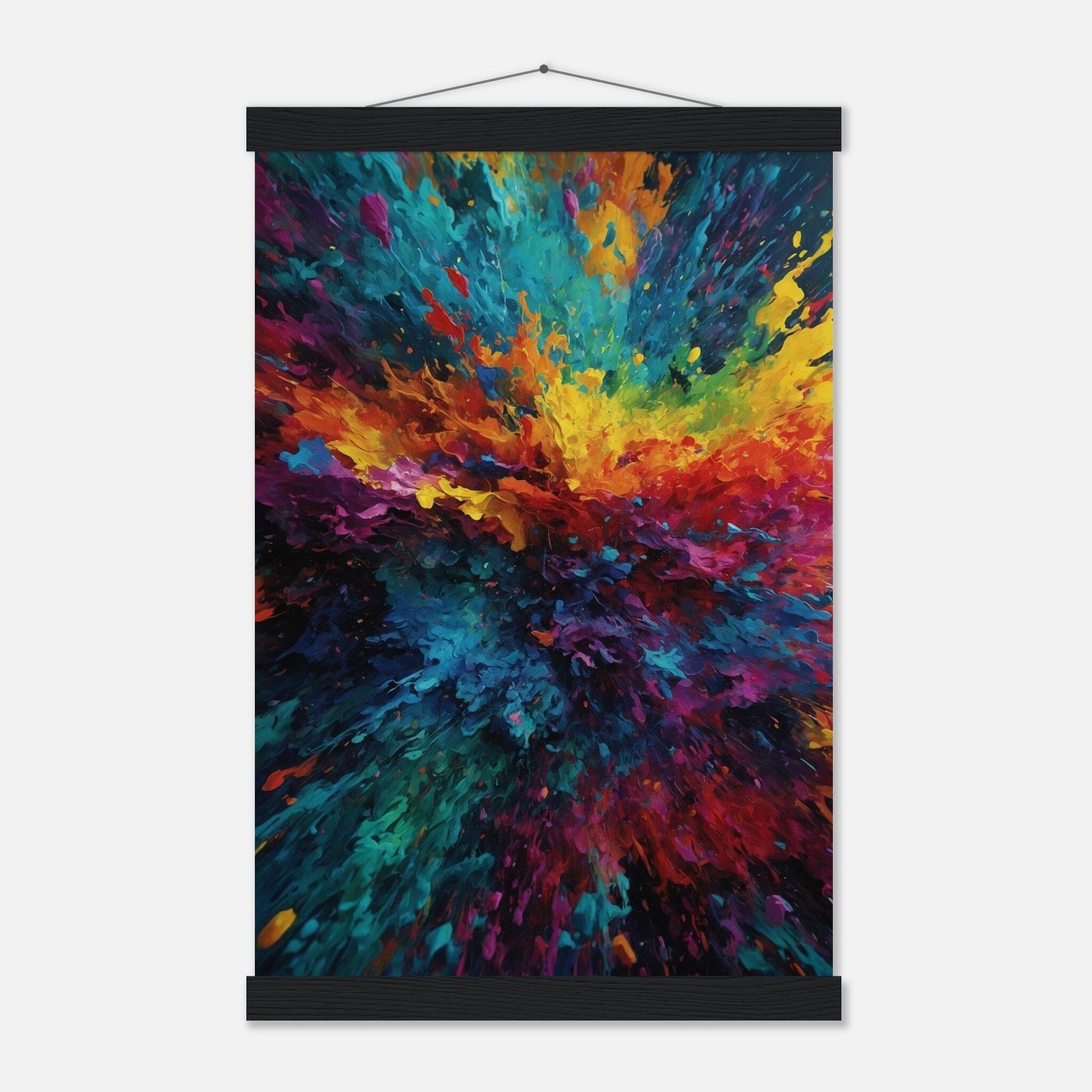 Premium Matte Paper Poster with Hanger - Minimalistische Kunstpräsentation mit Holzhänger Print Material Modern Masterpieces 28x43 cm / XL (11x17″) Black wall hanger 