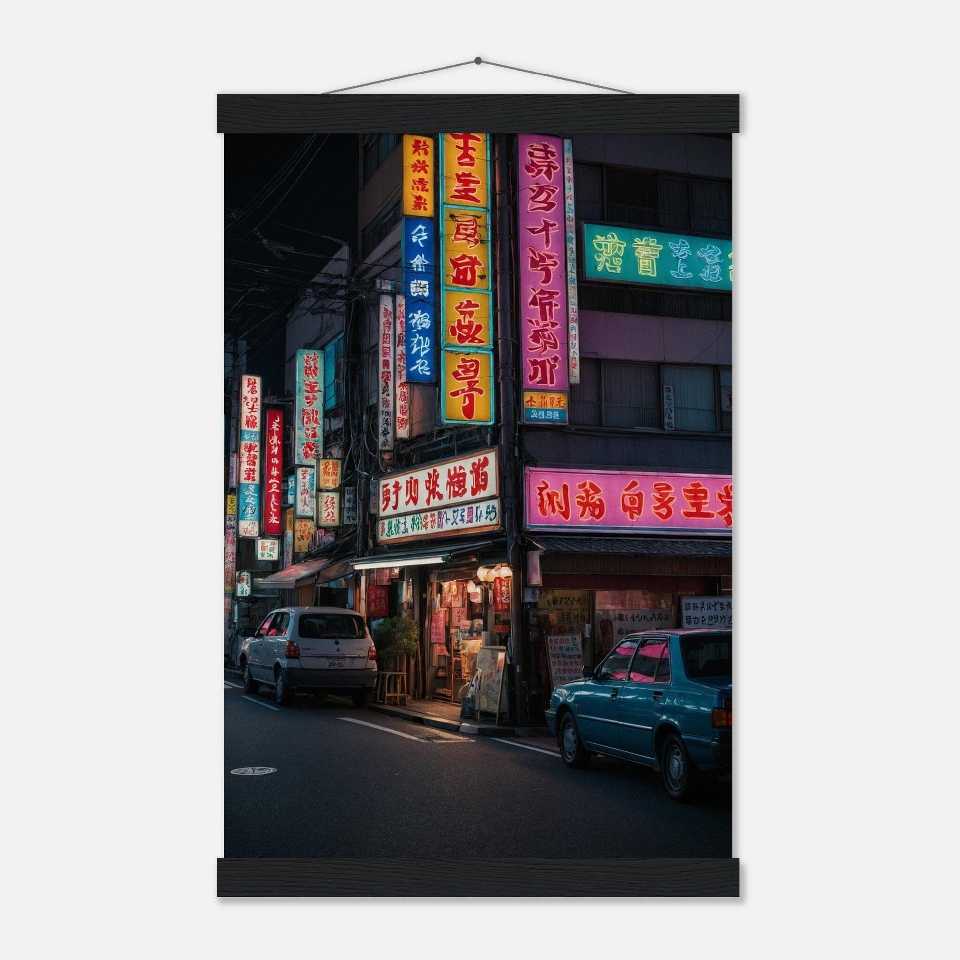 Premium Matte Paper Poster with Hanger - Minimalistische Kunstpräsentation mit Holzhänger Print Material Modern Masterpieces 28x43 cm / XL (11x17″) Black wall hanger 