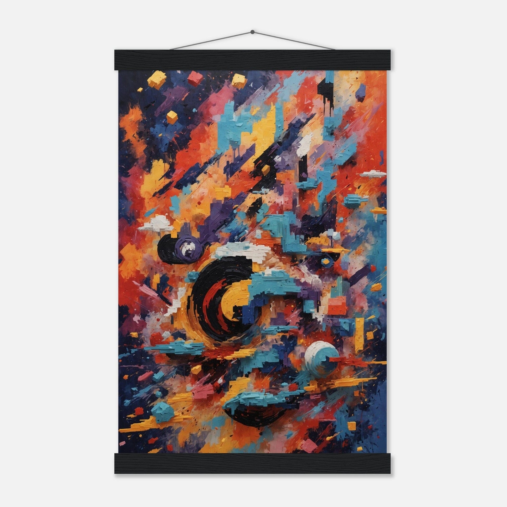 Premium Matte Paper Poster with Hanger - Minimalistische Kunstpräsentation mit Holzhänger Print Material Modern Masterpieces 28x43 cm / XL (11x17″) Black wall hanger 