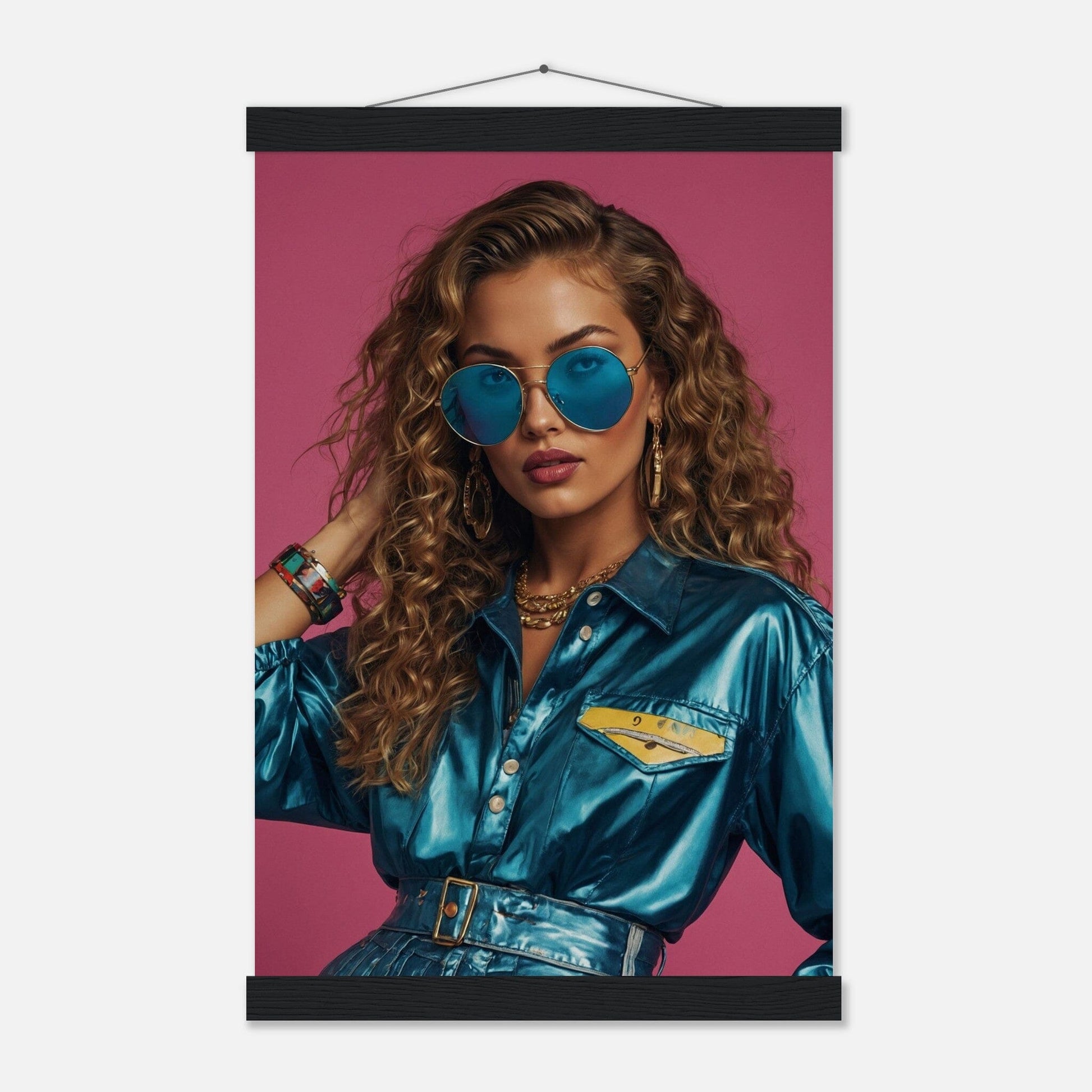 Premium Matte Paper Poster with Hanger - Minimalistische Kunstpräsentation mit Holzhänger Print Material Modern Masterpieces 28x43 cm / XL (11x17″) Black wall hanger 