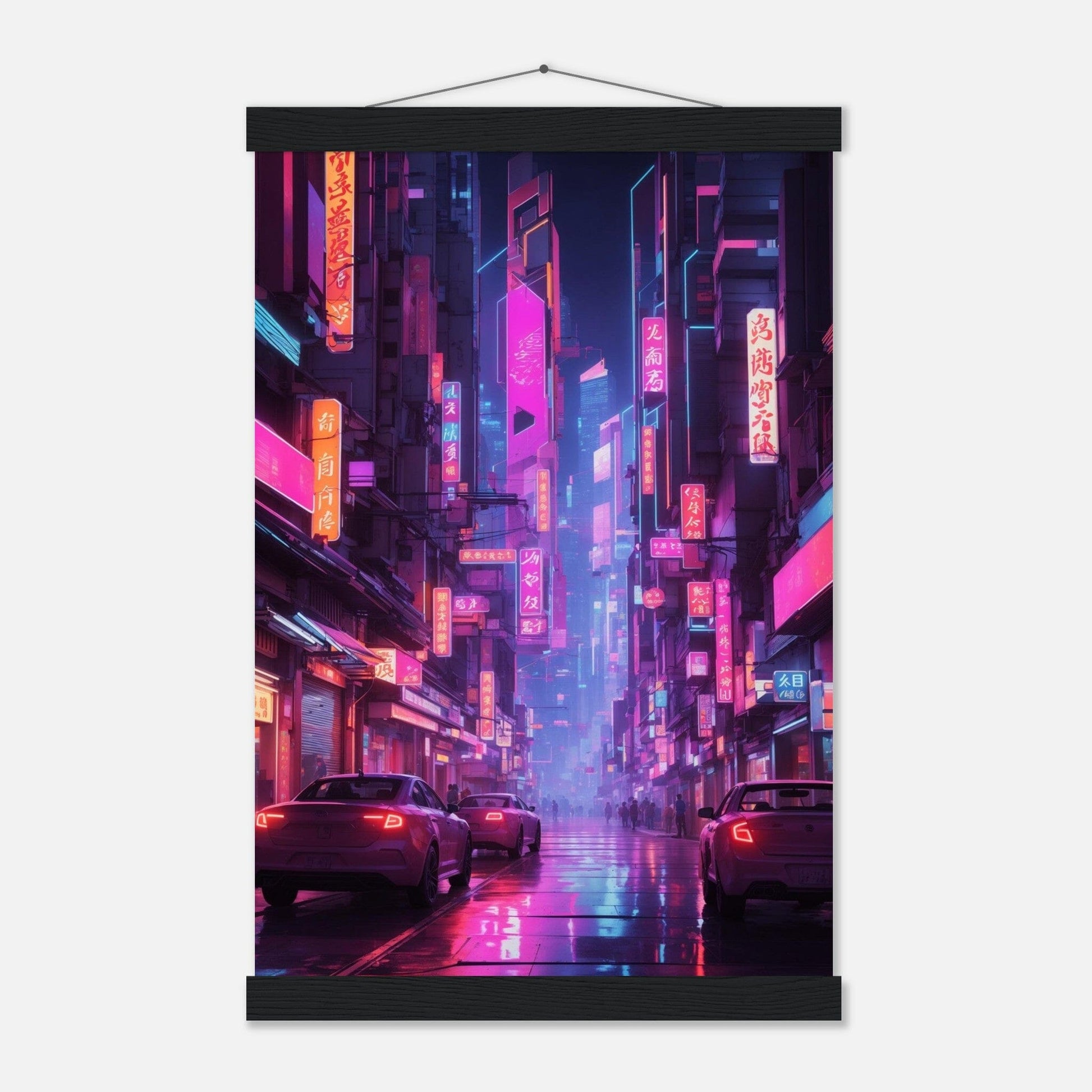 Premium Matte Paper Poster with Hanger - Minimalistische Kunstpräsentation mit Holzhänger Print Material Modern Masterpieces 28x43 cm / XL (11x17″) Black wall hanger 