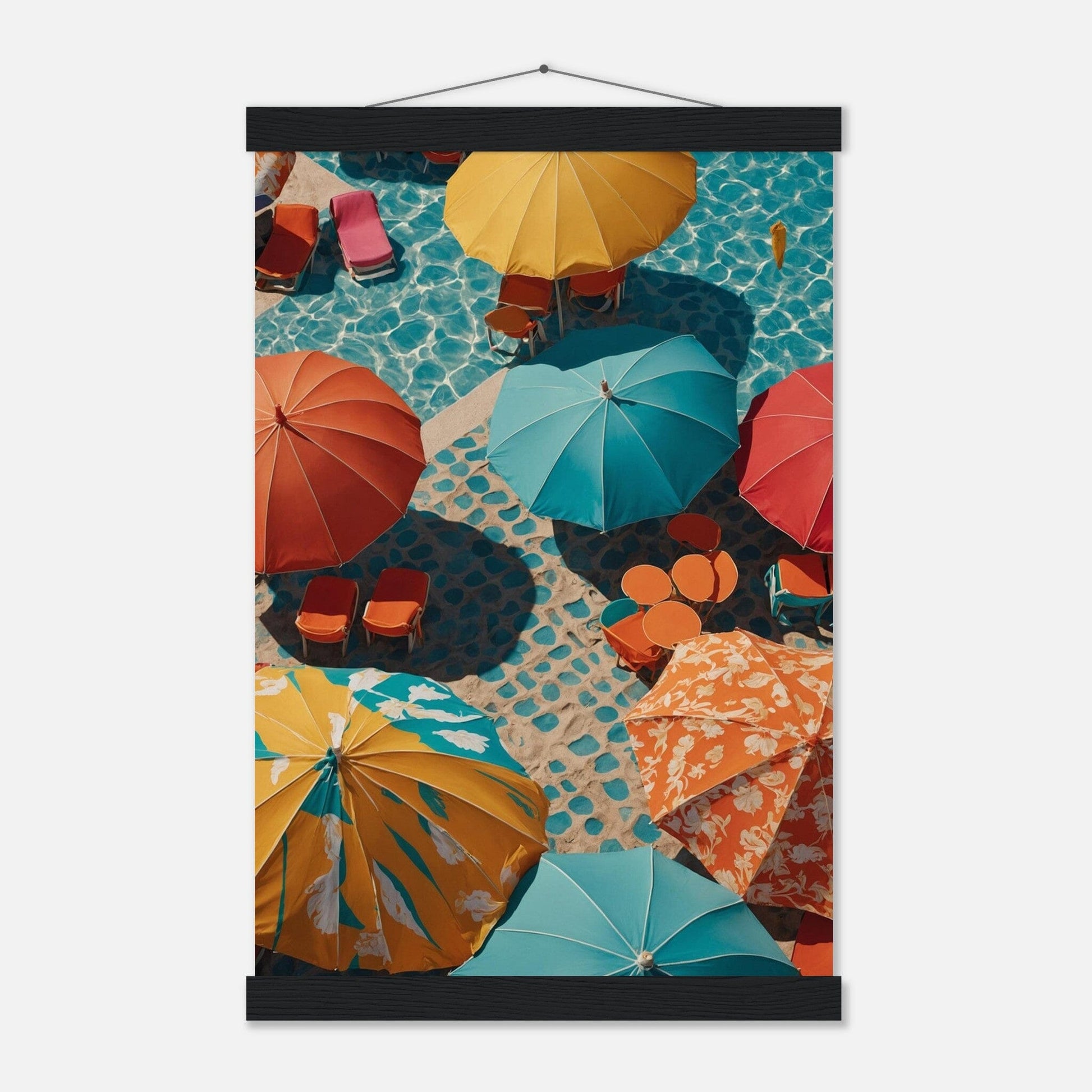 Premium Matte Paper Poster with Hanger - Minimalistische Kunstpräsentation mit Holzhänger Print Material Modern Masterpieces 28x43 cm / XL (11x17″) Black wall hanger 