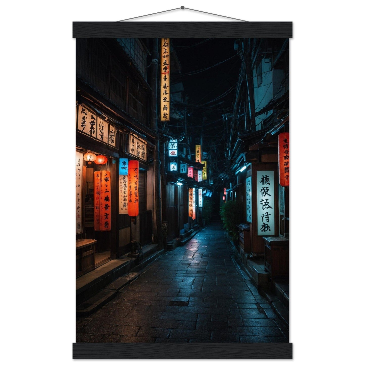 Premium Matte Paper Poster with Hanger - Minimalistische Kunstpräsentation mit Holzhänger Print Material Modern Masterpieces 28x43 cm / XL (11x17″) Black wall hanger 