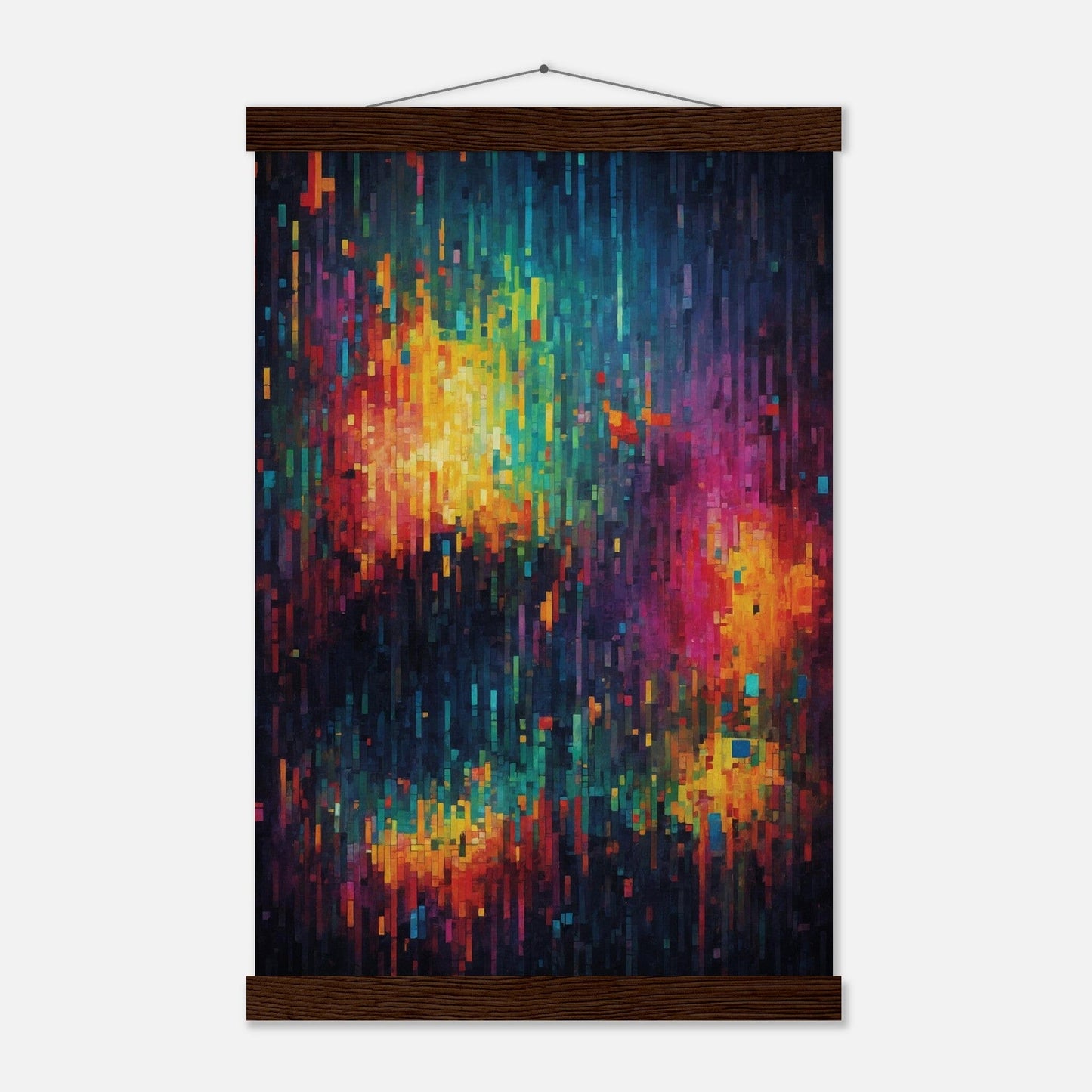 Premium Matte Paper Poster with Hanger - Minimalistische Kunstpräsentation mit Holzhänger Print Material Modern Masterpieces 28x43 cm / XL (11x17″) Dark wood wall hanger 