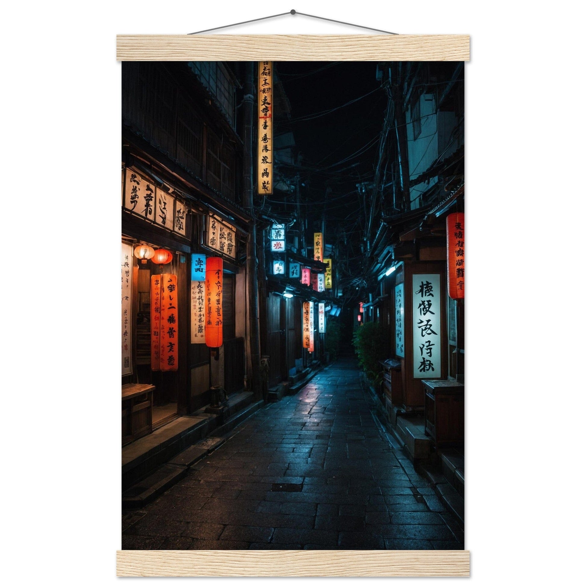 Premium Matte Paper Poster with Hanger - Minimalistische Kunstpräsentation mit Holzhänger Print Material Modern Masterpieces 28x43 cm / XL (11x17″) Natural wood wall hanger 