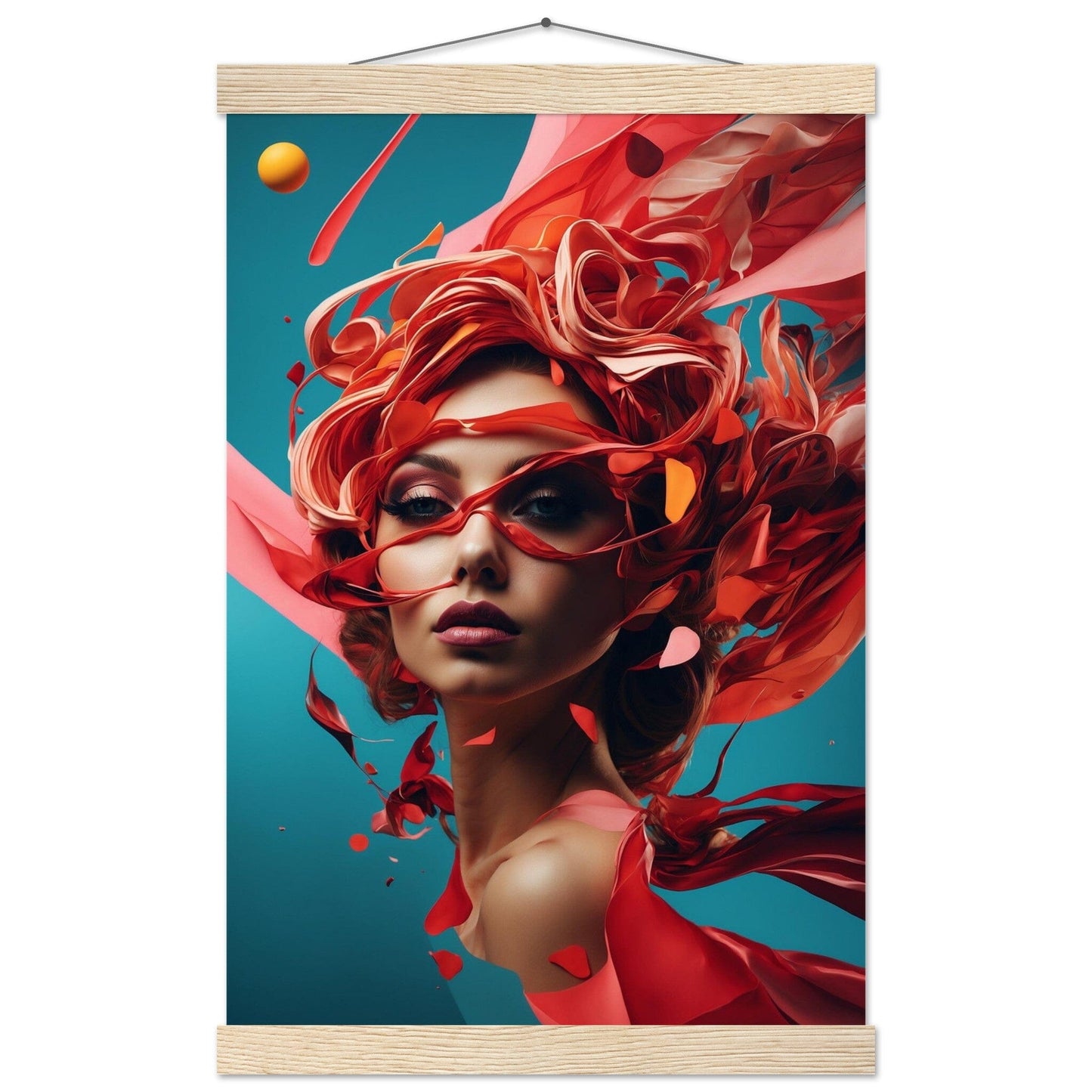 Premium Matte Paper Poster with Hanger - Minimalistische Kunstpräsentation mit Holzhänger Print Material Modern Masterpieces 28x43 cm / XL (11x17″) Natural wood wall hanger 