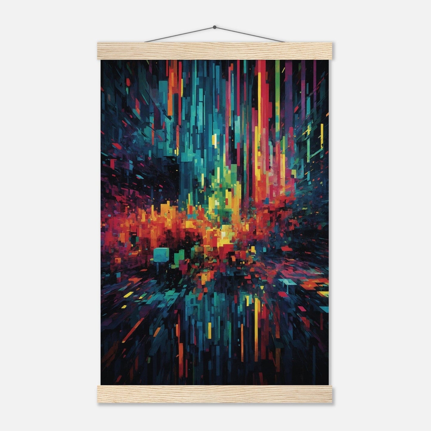 Premium Matte Paper Poster with Hanger - Minimalistische Kunstpräsentation mit Holzhänger Print Material Modern Masterpieces 28x43 cm / XL (11x17″) Natural wood wall hanger 