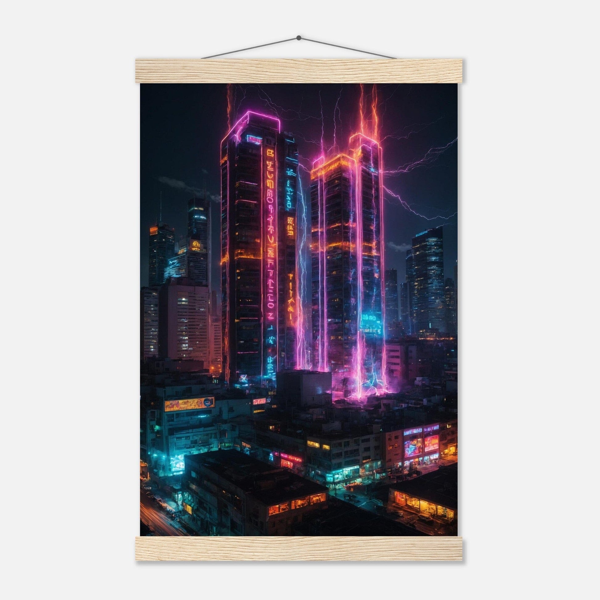 Premium Matte Paper Poster with Hanger - Minimalistische Kunstpräsentation mit Holzhänger Print Material Modern Masterpieces 28x43 cm / XL (11x17″) Natural wood wall hanger 