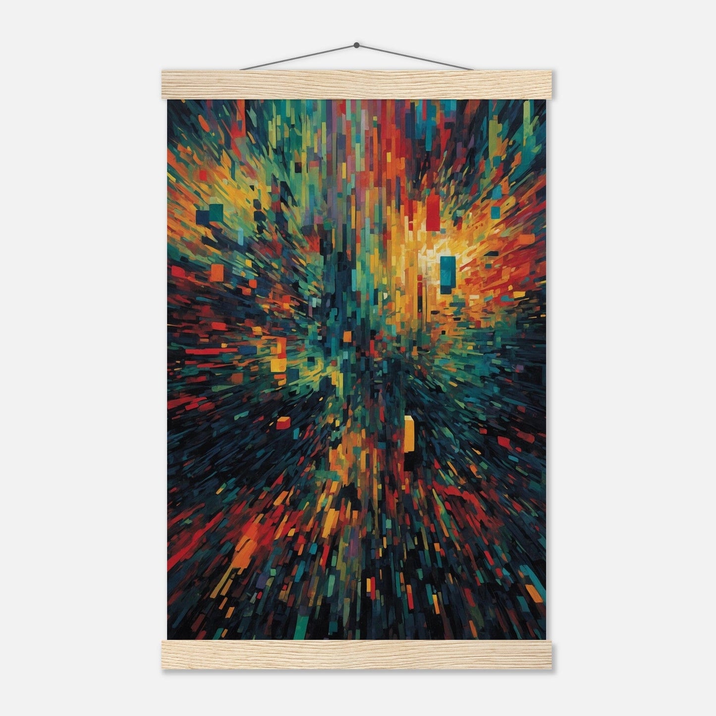 Premium Matte Paper Poster with Hanger - Minimalistische Kunstpräsentation mit Holzhänger Print Material Modern Masterpieces 28x43 cm / XL (11x17″) Natural wood wall hanger 