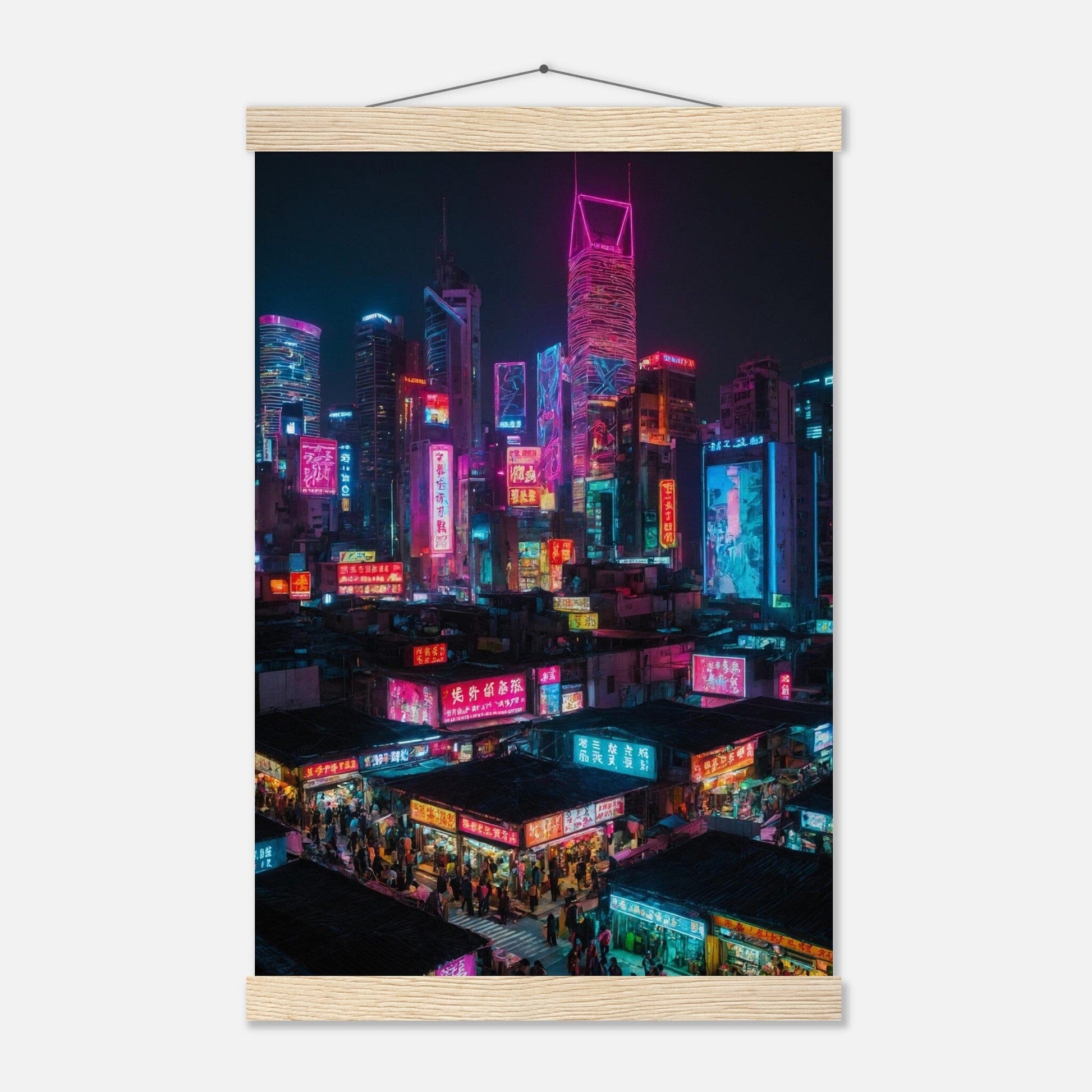 Premium Matte Paper Poster with Hanger - Minimalistische Kunstpräsentation mit Holzhänger Print Material Modern Masterpieces 28x43 cm / XL (11x17″) Natural wood wall hanger 