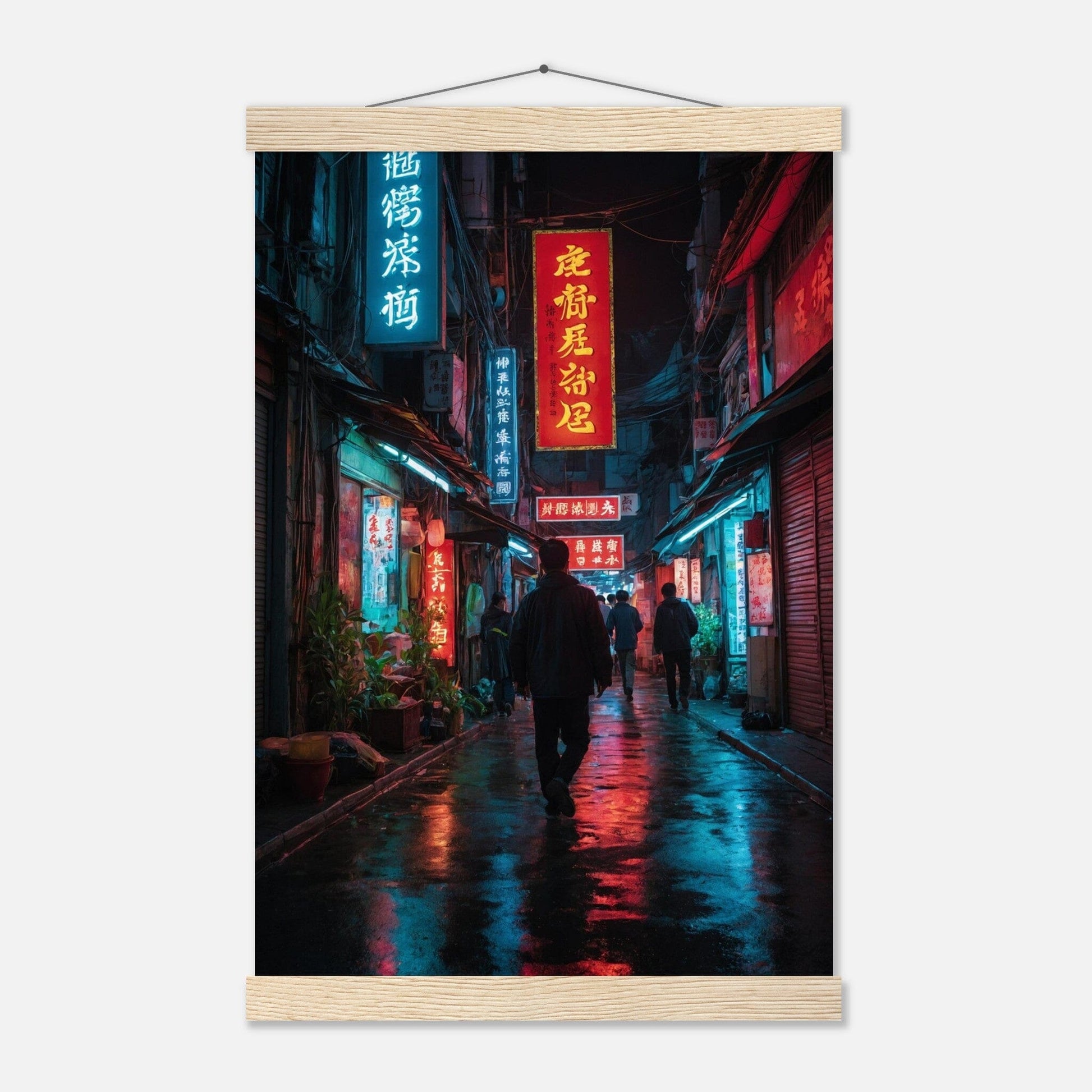 Premium Matte Paper Poster with Hanger - Minimalistische Kunstpräsentation mit Holzhänger Print Material Modern Masterpieces 28x43 cm / XL (11x17″) Natural wood wall hanger 