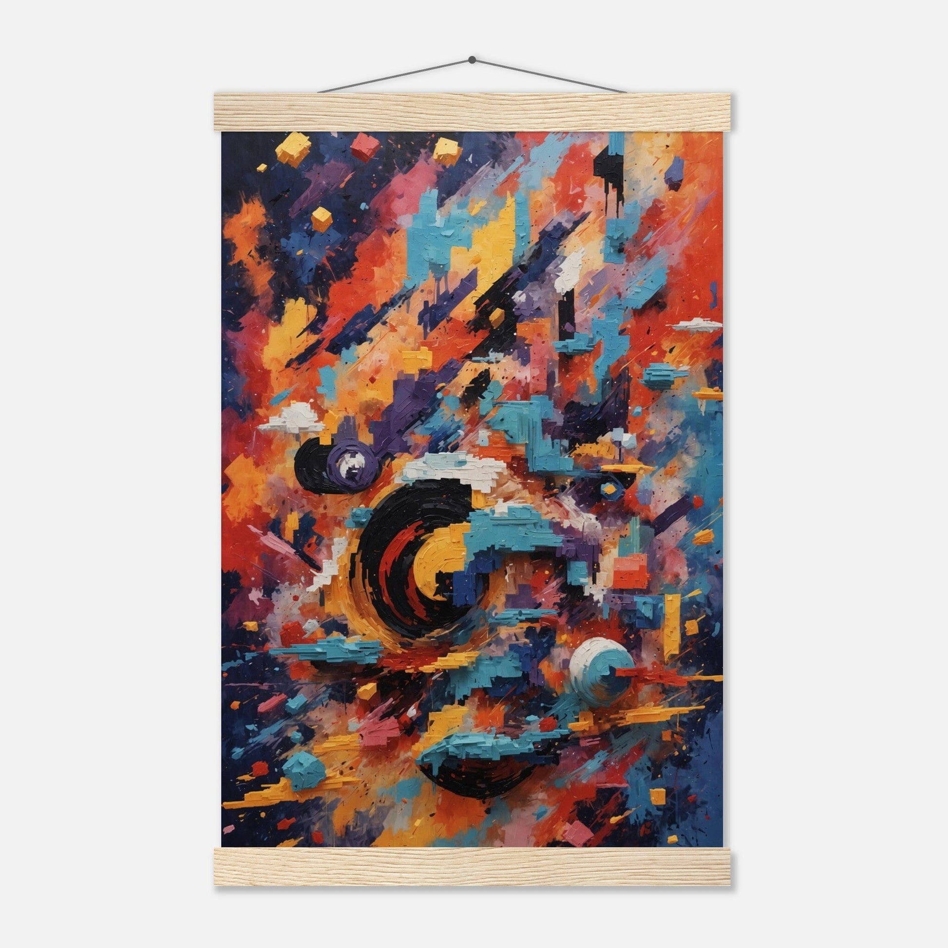 Premium Matte Paper Poster with Hanger - Minimalistische Kunstpräsentation mit Holzhänger Print Material Modern Masterpieces 28x43 cm / XL (11x17″) Natural wood wall hanger 