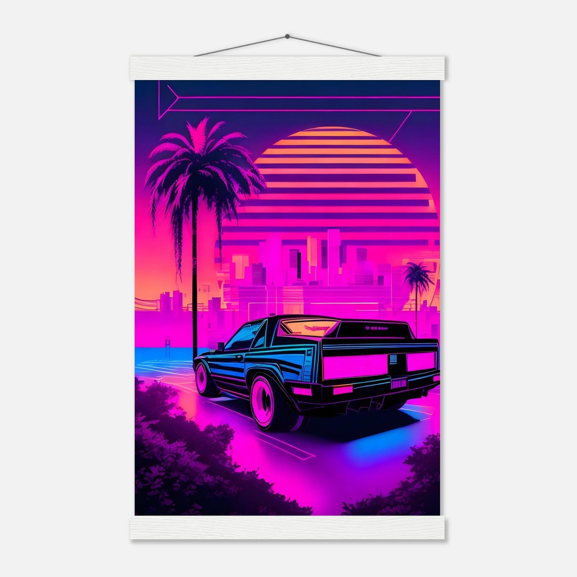 Premium Matte Paper Poster with Hanger - Minimalistische Kunstpräsentation mit Holzhänger Print Material Modern Masterpieces 28x43 cm / XL (11x17″) White wall hanger 