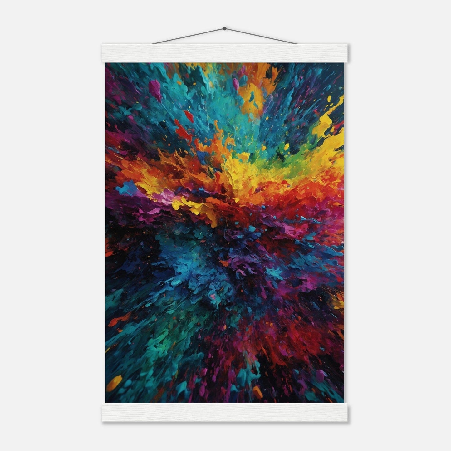Premium Matte Paper Poster with Hanger - Minimalistische Kunstpräsentation mit Holzhänger Print Material Modern Masterpieces 28x43 cm / XL (11x17″) White wall hanger 