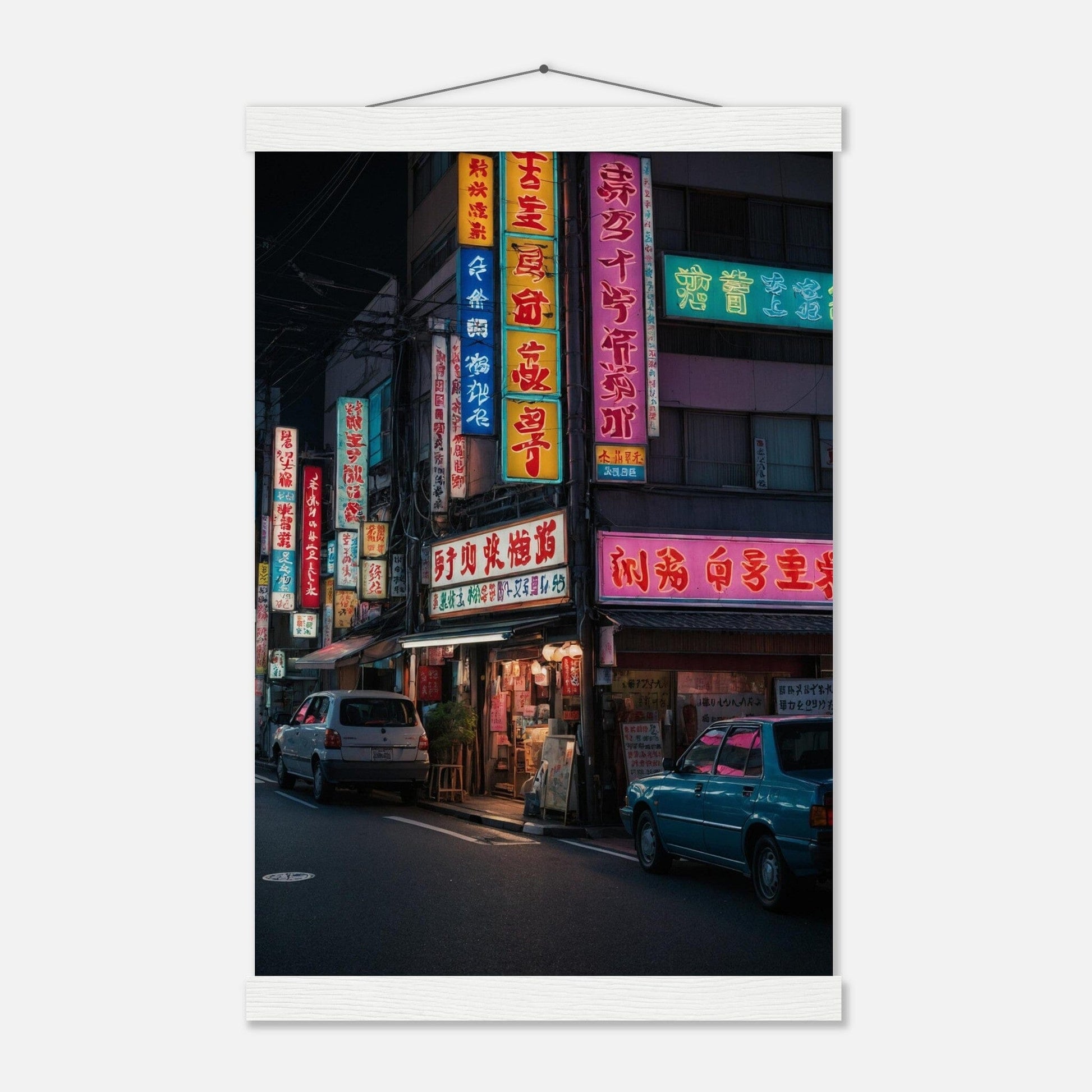 Premium Matte Paper Poster with Hanger - Minimalistische Kunstpräsentation mit Holzhänger Print Material Modern Masterpieces 28x43 cm / XL (11x17″) White wall hanger 