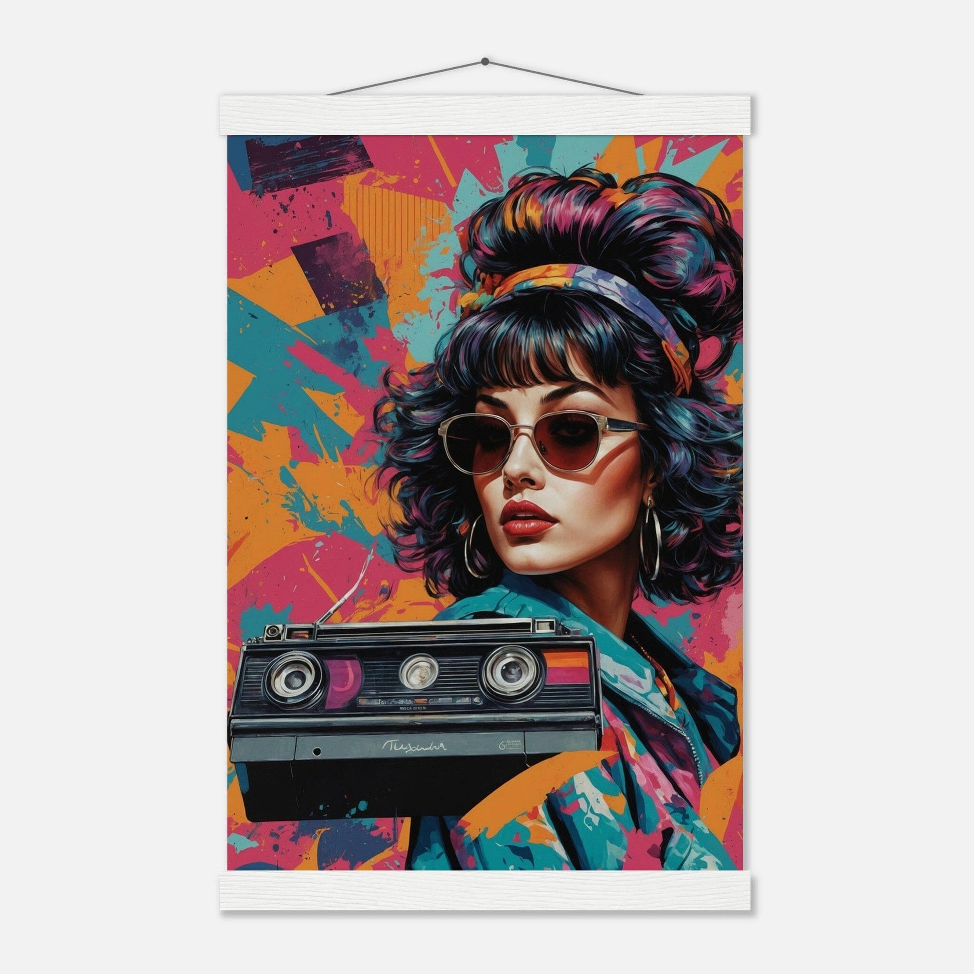 Premium Matte Paper Poster with Hanger - Minimalistische Kunstpräsentation mit Holzhänger Print Material Modern Masterpieces 28x43 cm / XL (11x17″) White wall hanger 