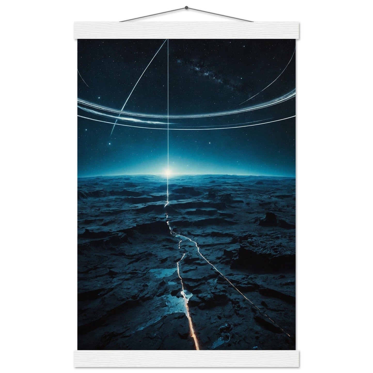 Premium Matte Paper Poster with Hanger - Minimalistische Kunstpräsentation mit Holzhänger Print Material Modern Masterpieces 28x43 cm / XL (11x17″) White wall hanger 
